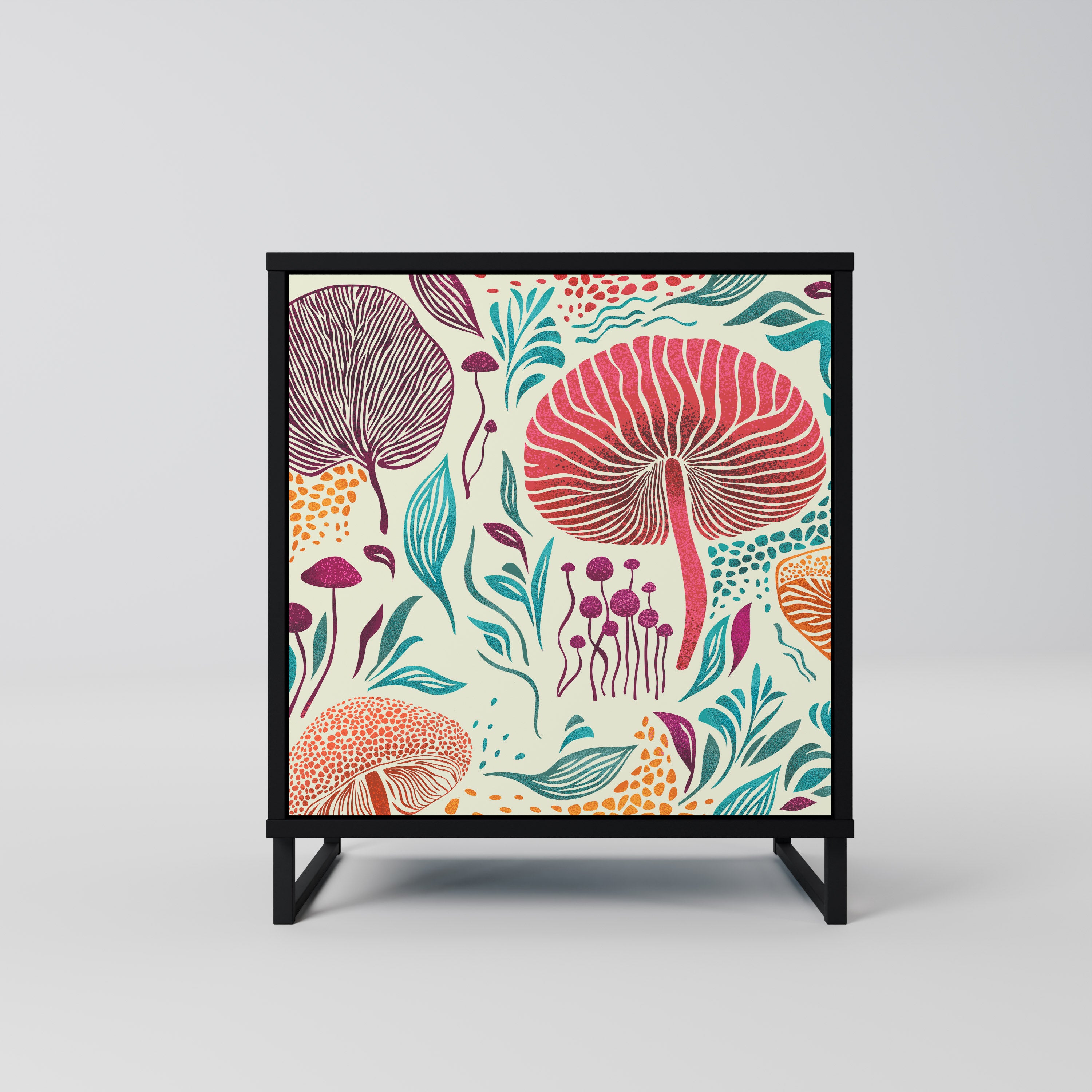 Aparador FUNGUS FANTASY de 1 puerta en acabado negro