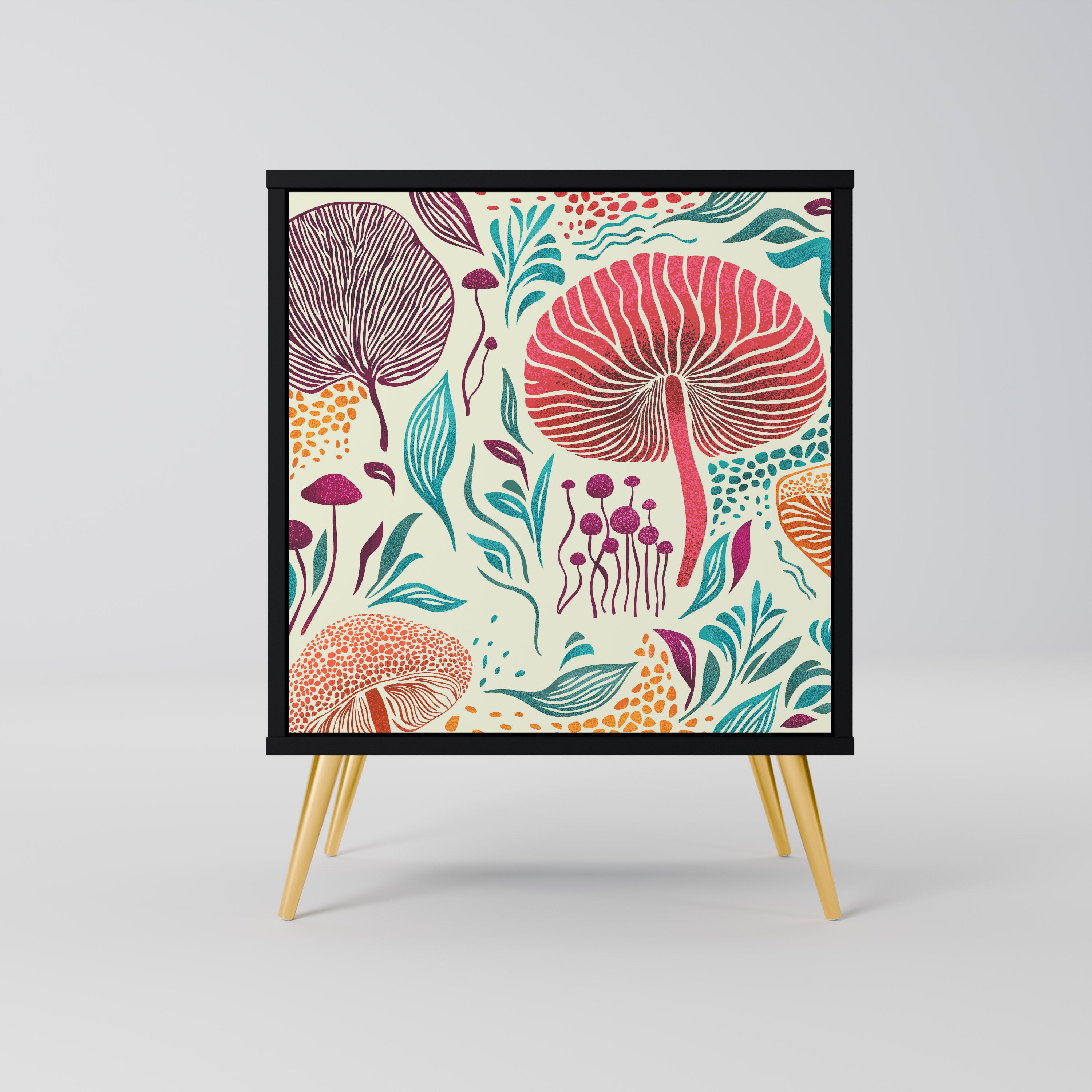 Aparador FUNGUS FANTASY de 1 puerta en acabado negro