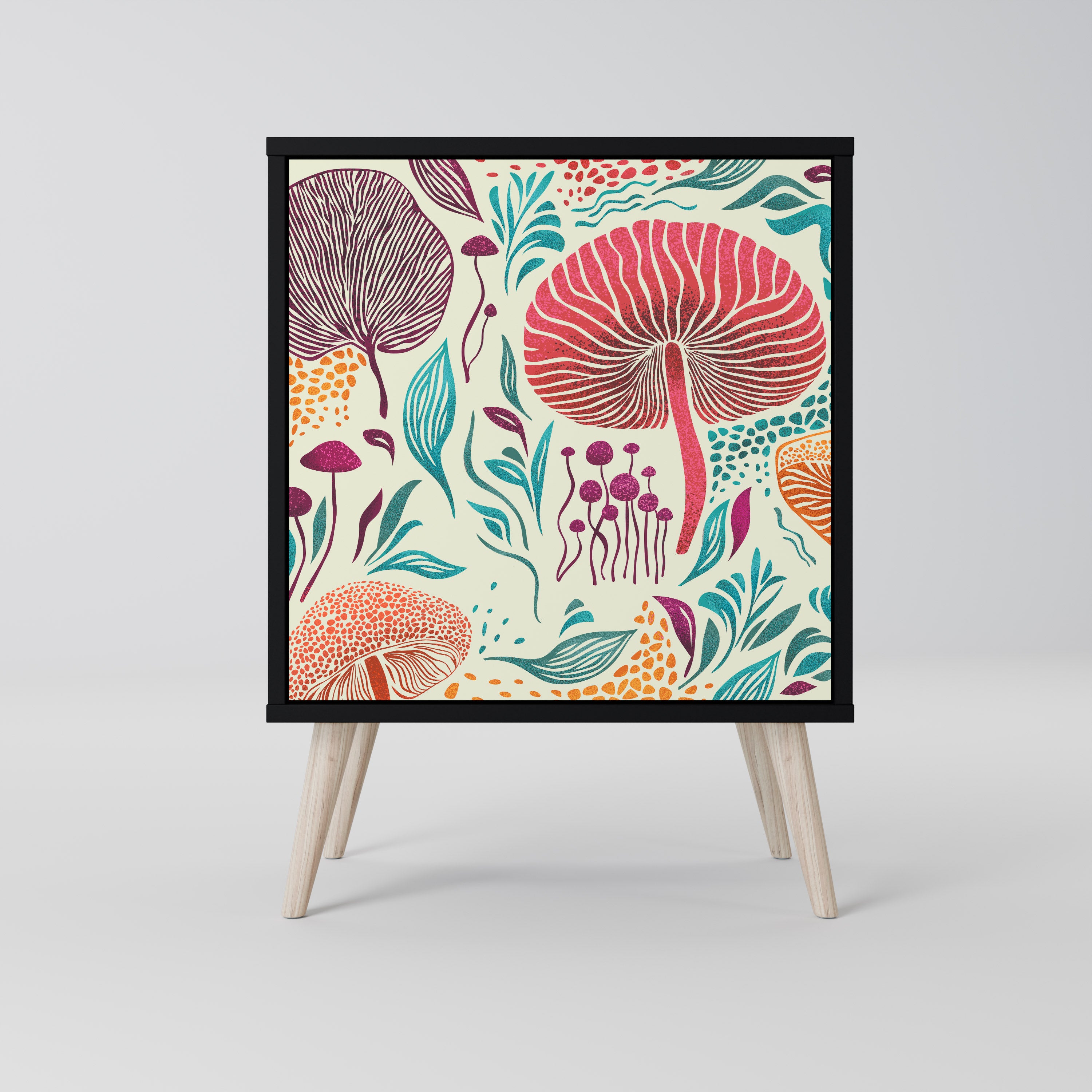 Aparador FUNGUS FANTASY de 1 puerta en acabado negro