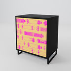 SKATEBOARD ARTISTRY 1-Door Sideboard in Black Finish