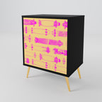 SKATEBOARD ARTISTRY 1-Door Sideboard in Black Finish