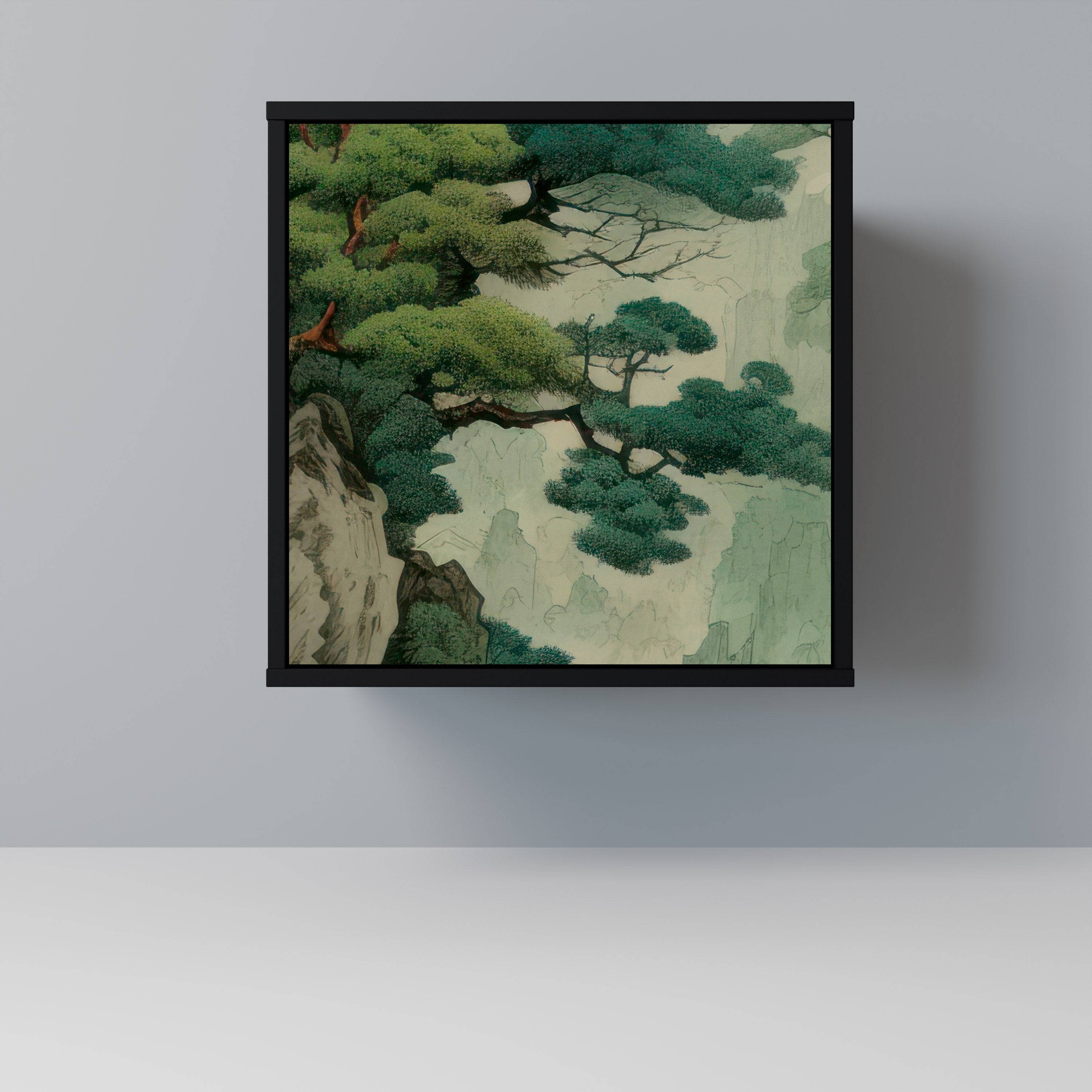 Aparador VERDURE ABYSS de 1 puerta en acabado negro