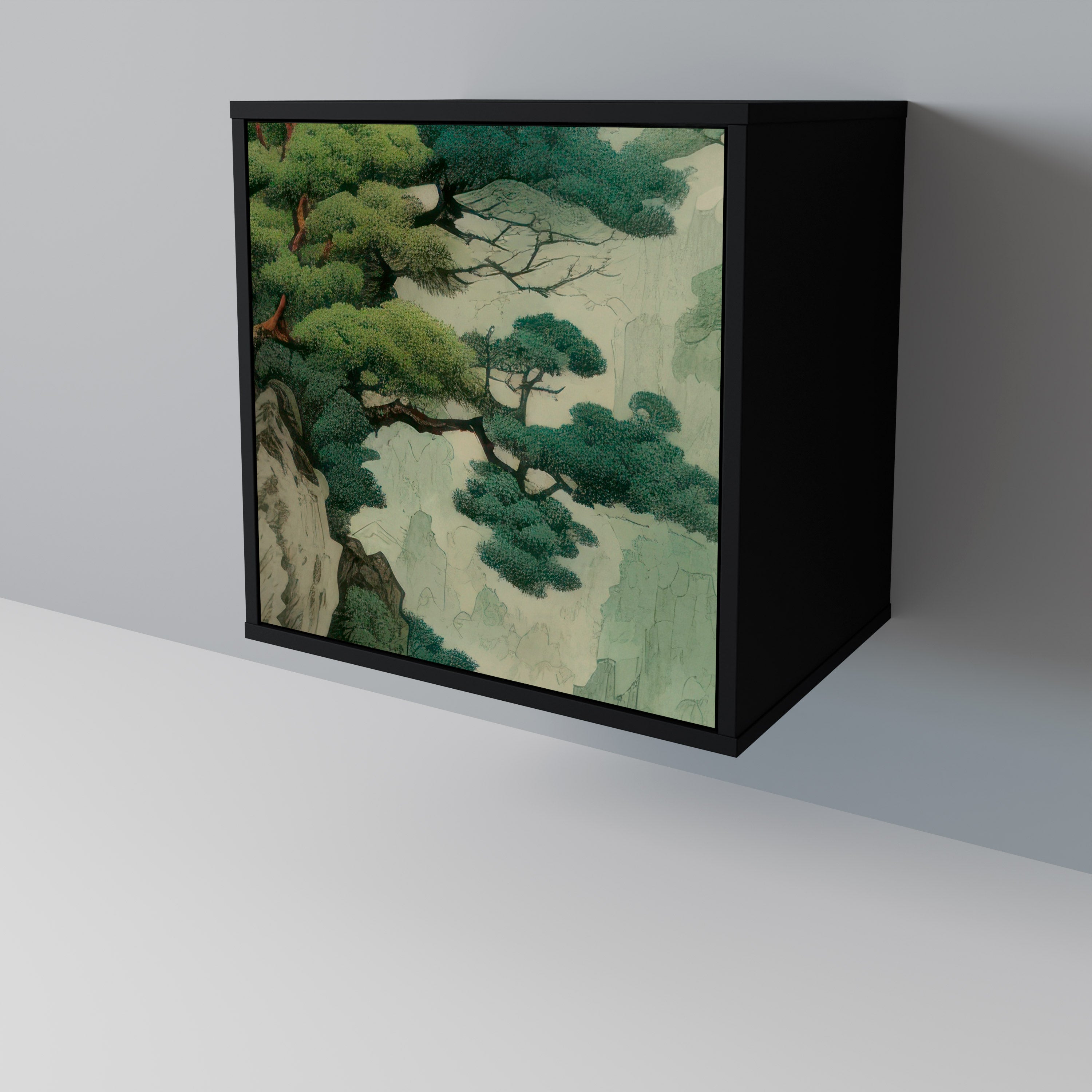 Aparador VERDURE ABYSS de 1 puerta en acabado negro