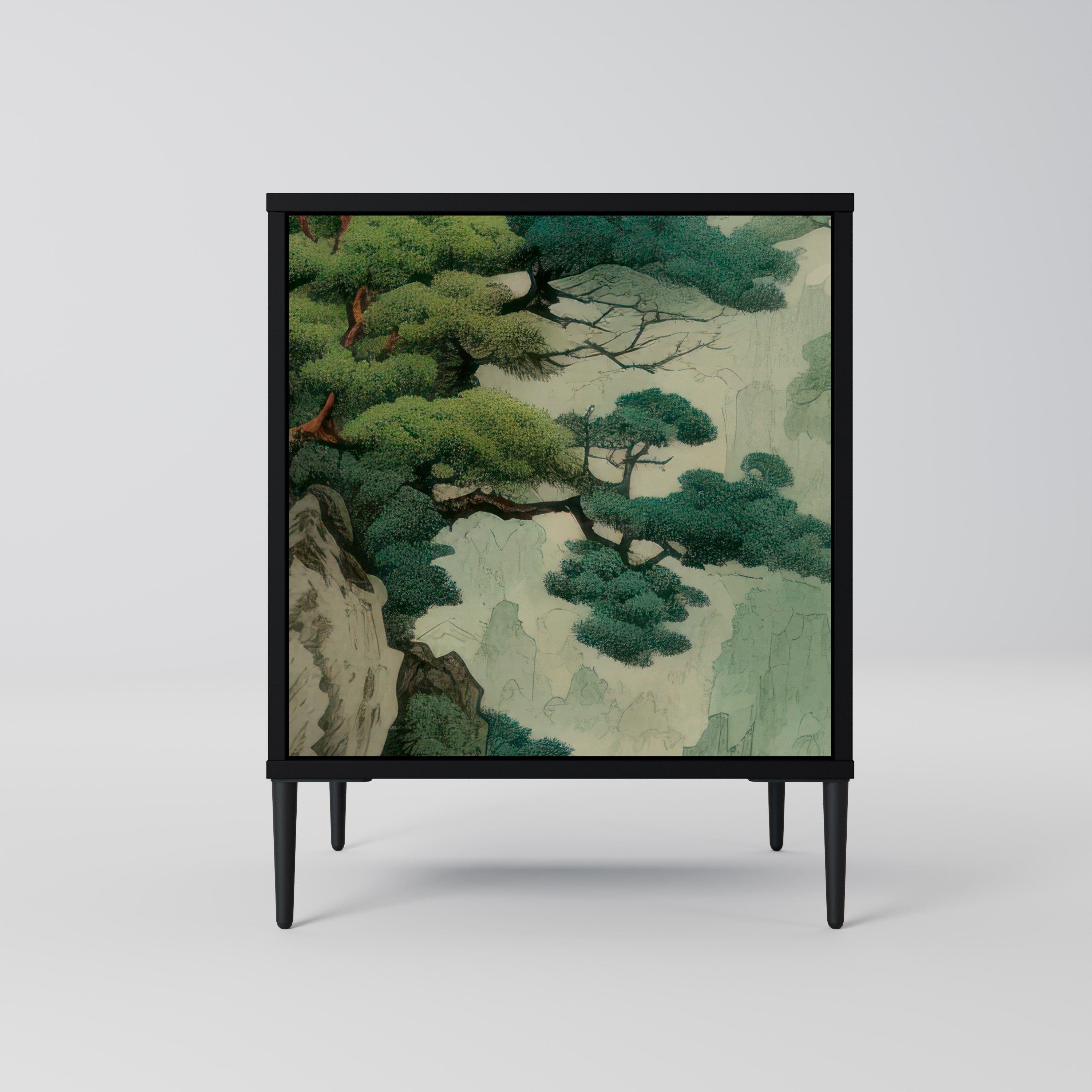 Aparador VERDURE ABYSS de 1 puerta en acabado negro