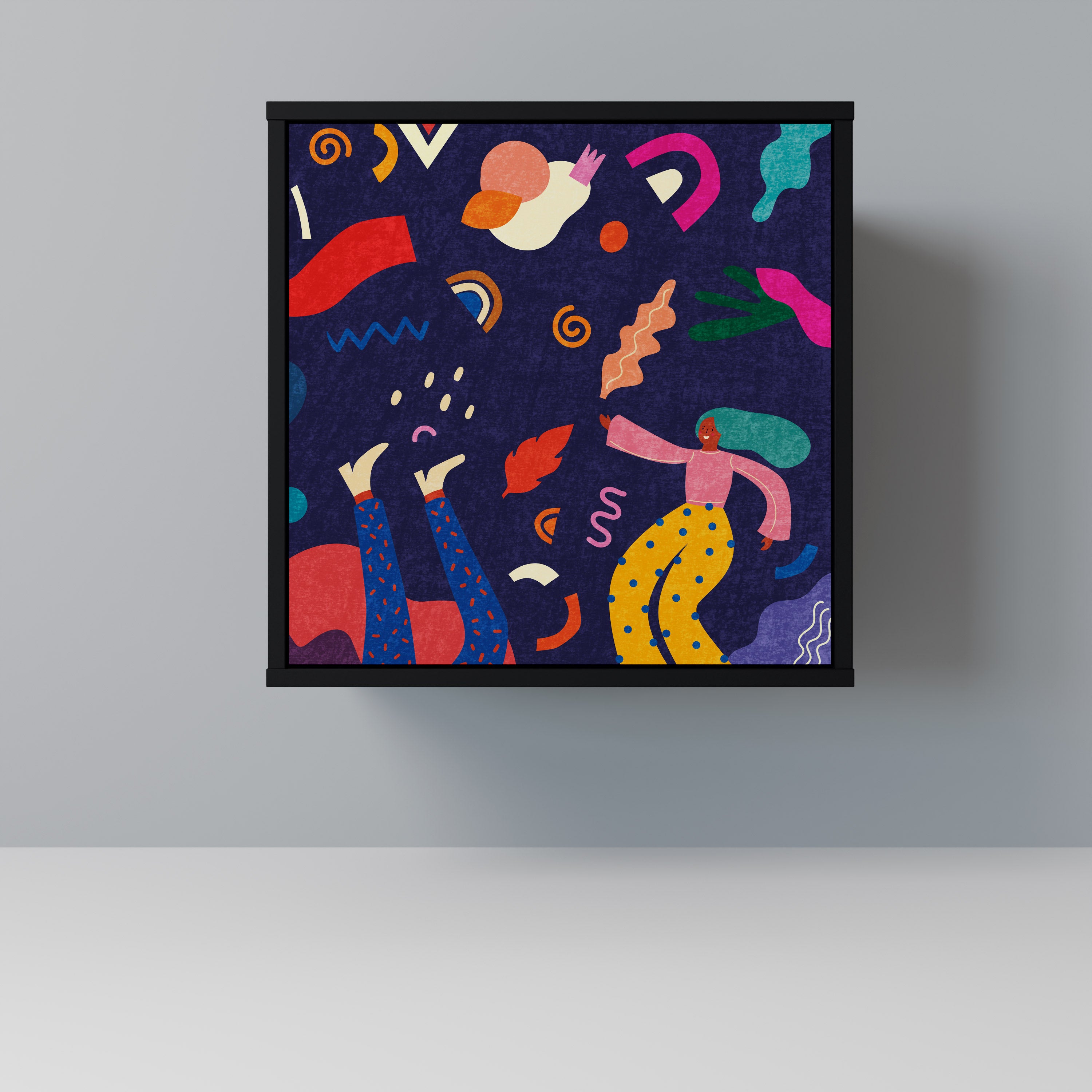 Aparador FESTIVE PLEASURES de 1 puerta en acabado negro