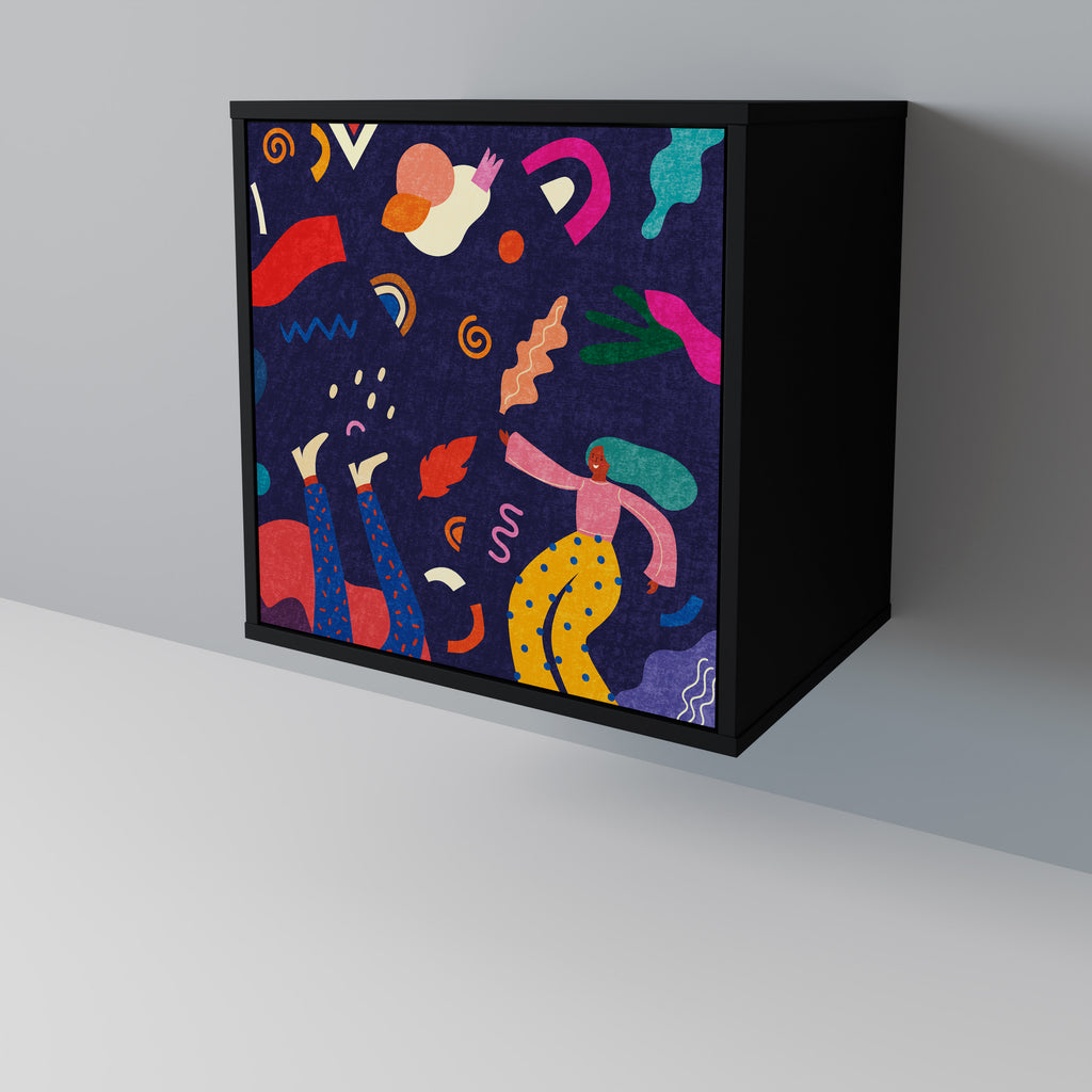 Aparador FESTIVE PLEASURES de 1 puerta en acabado negro