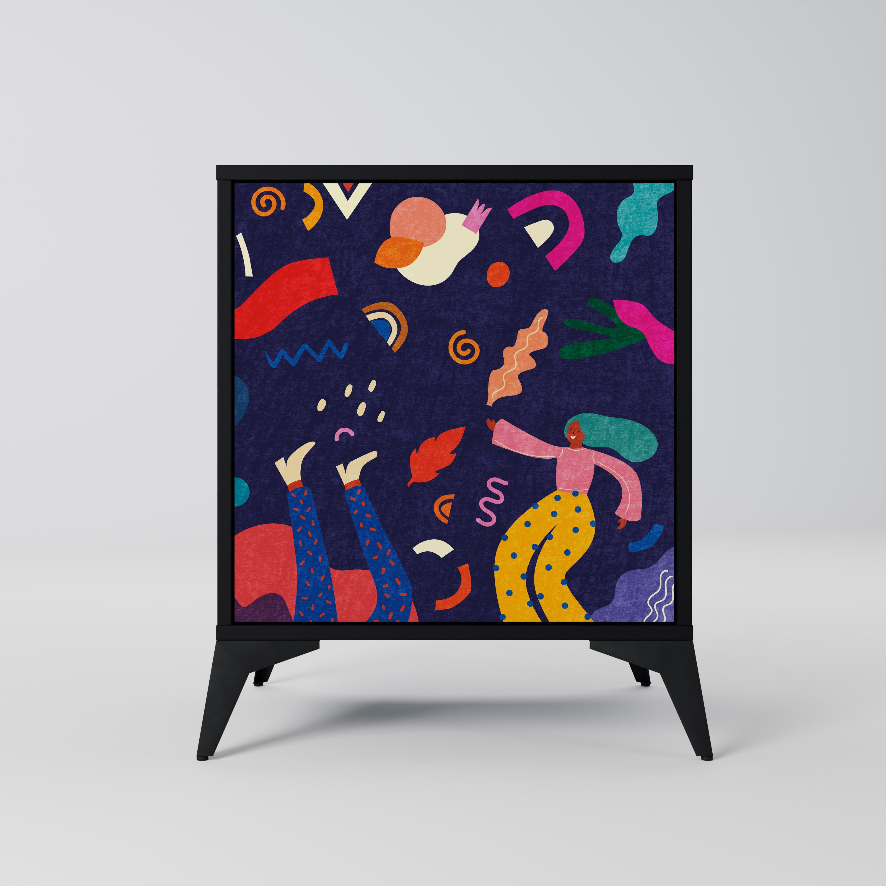 Aparador FESTIVE PLEASURES de 1 puerta en acabado negro