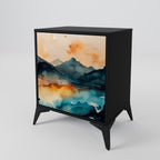 OMINOUS MOUNTAINS 1-Door Sideboard in Black Finish