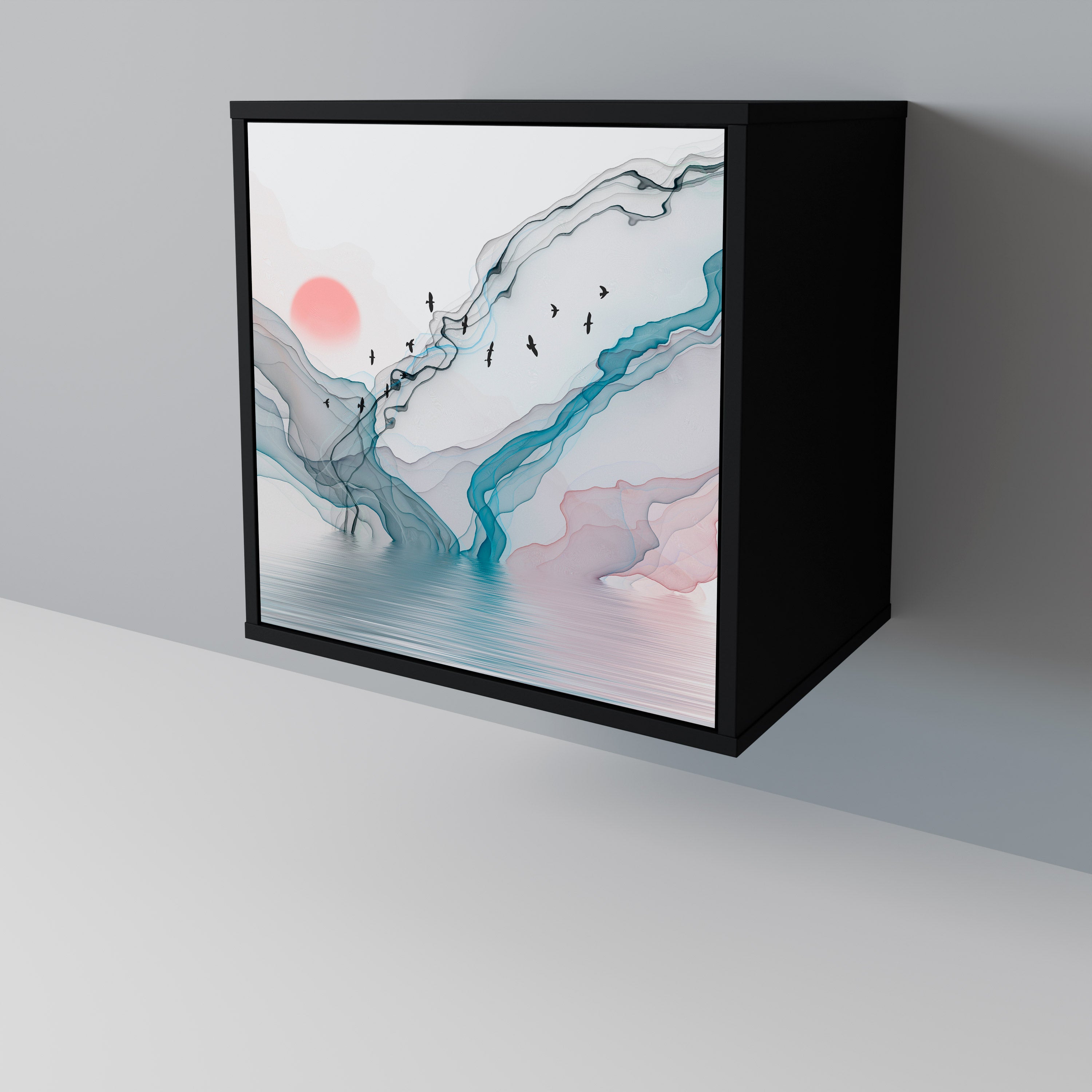 Aparador VELVET CROSSING de 1 puerta en acabado negro