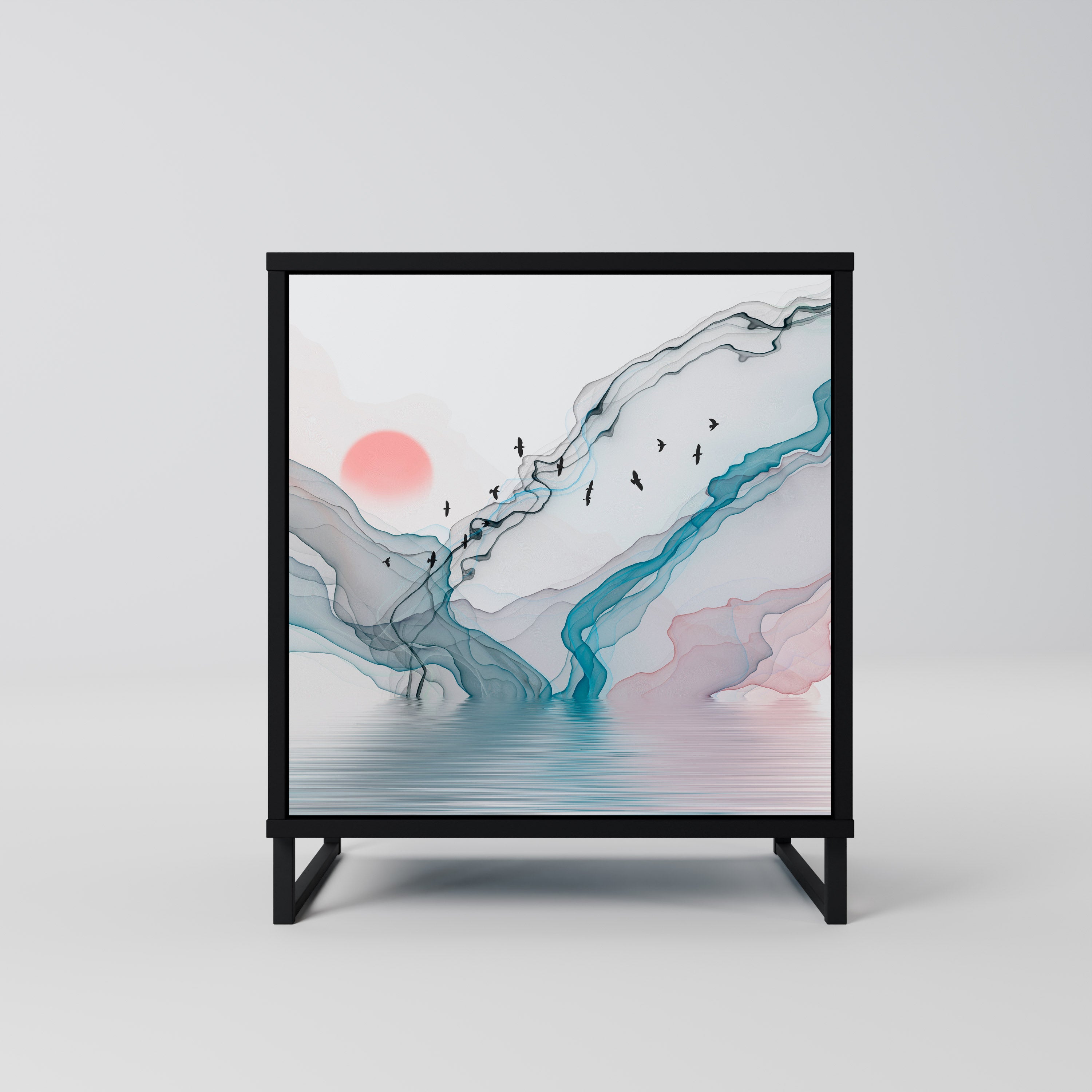 Aparador VELVET CROSSING de 1 puerta en acabado negro