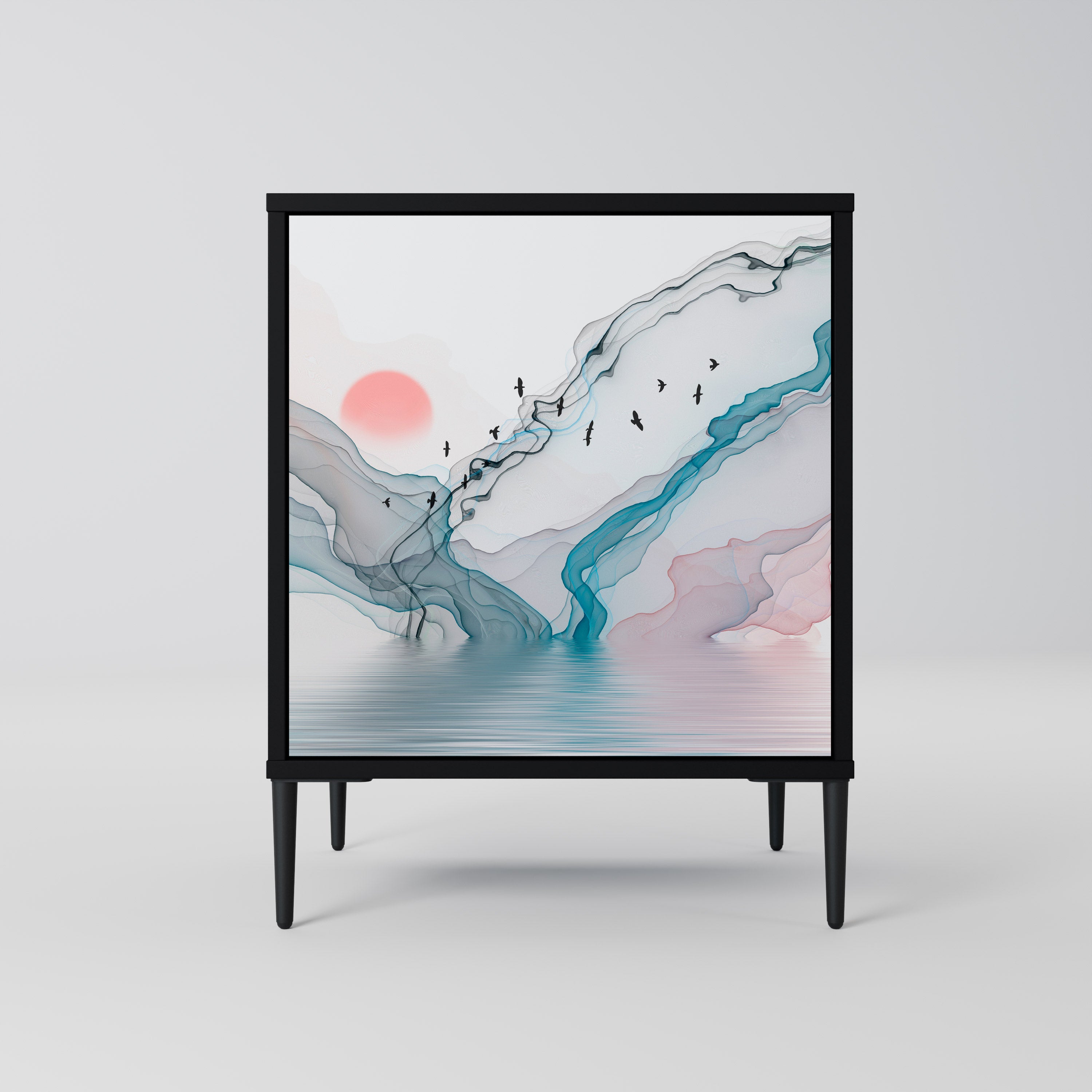 Aparador VELVET CROSSING de 1 puerta en acabado negro