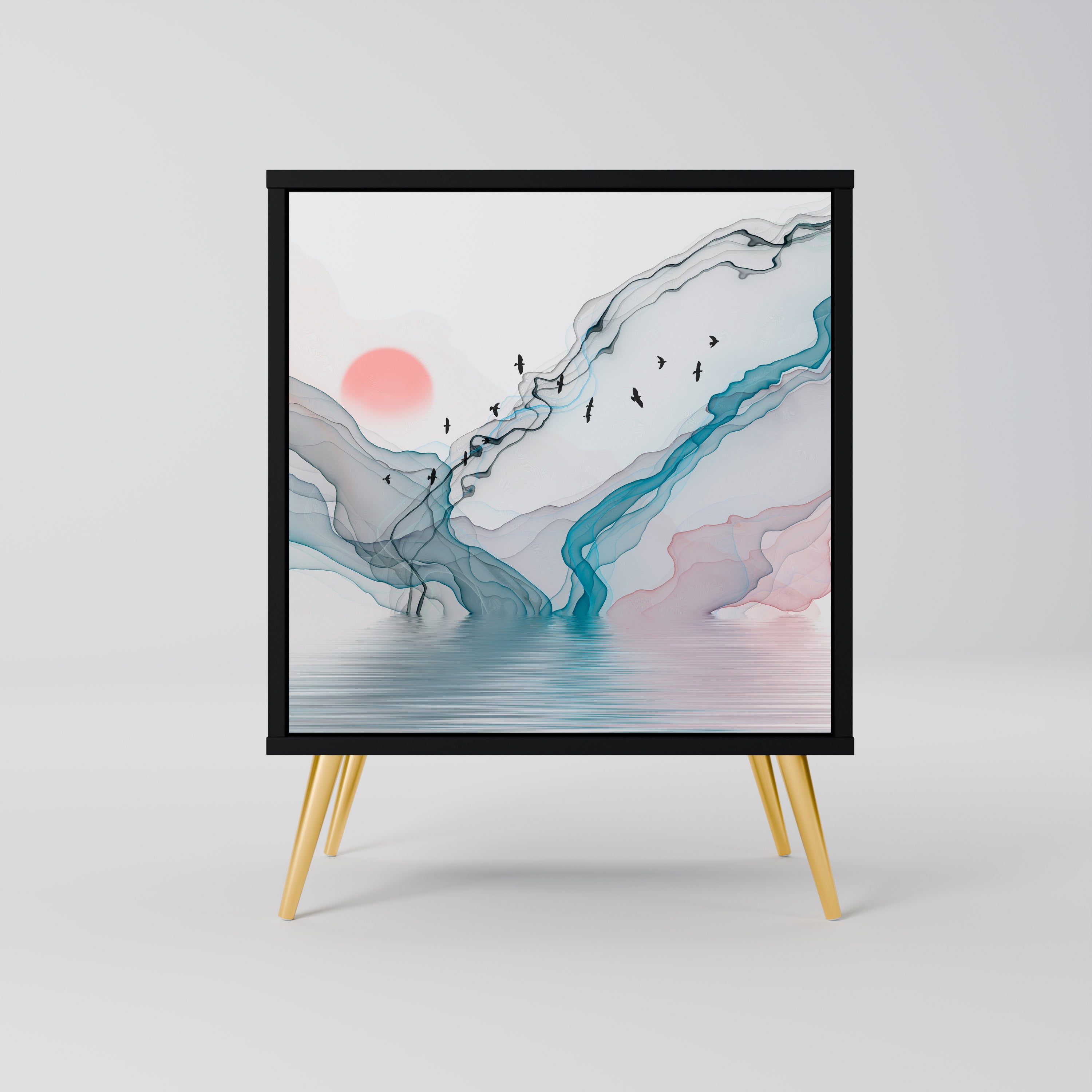 Aparador VELVET CROSSING de 1 puerta en acabado negro