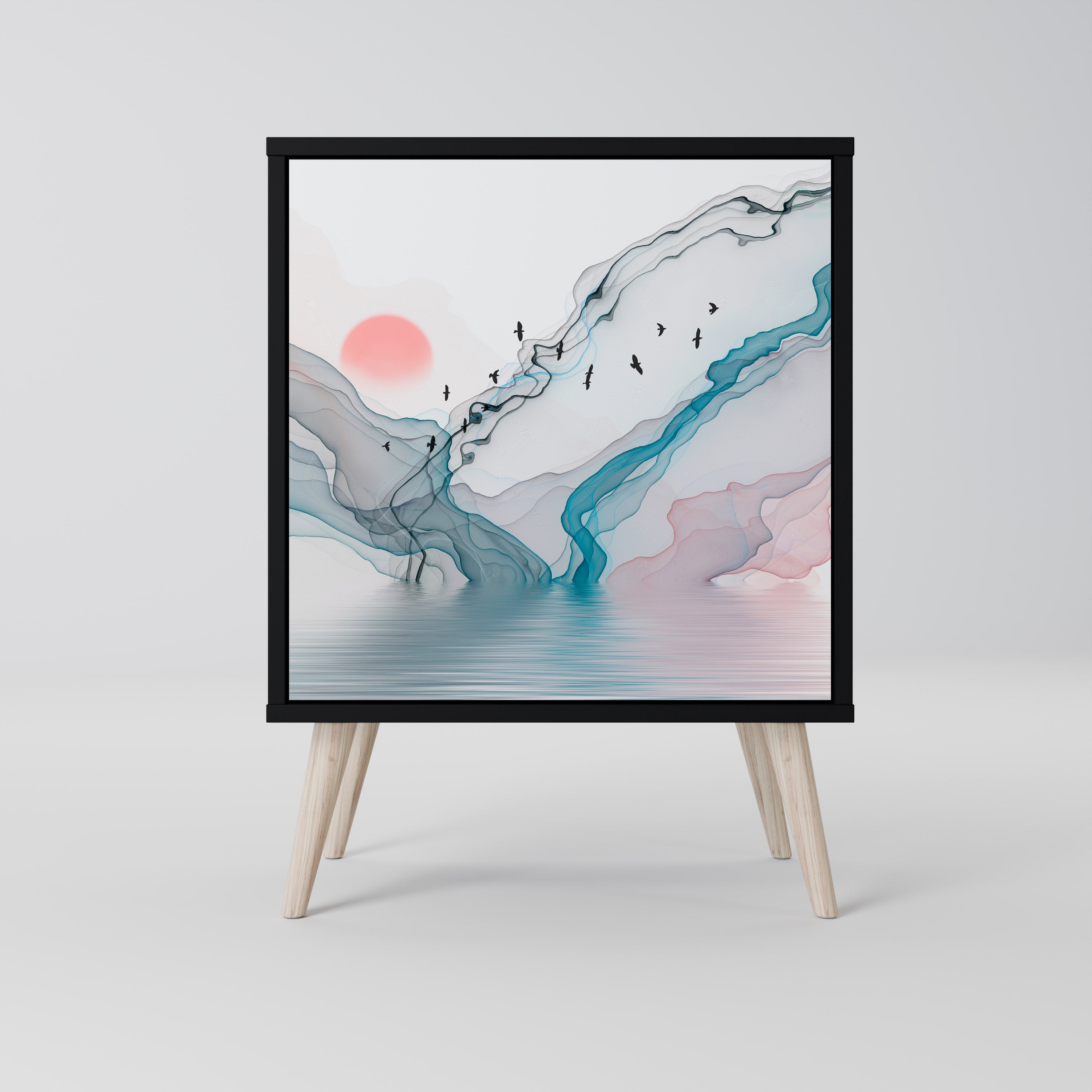 Aparador VELVET CROSSING de 1 puerta en acabado negro