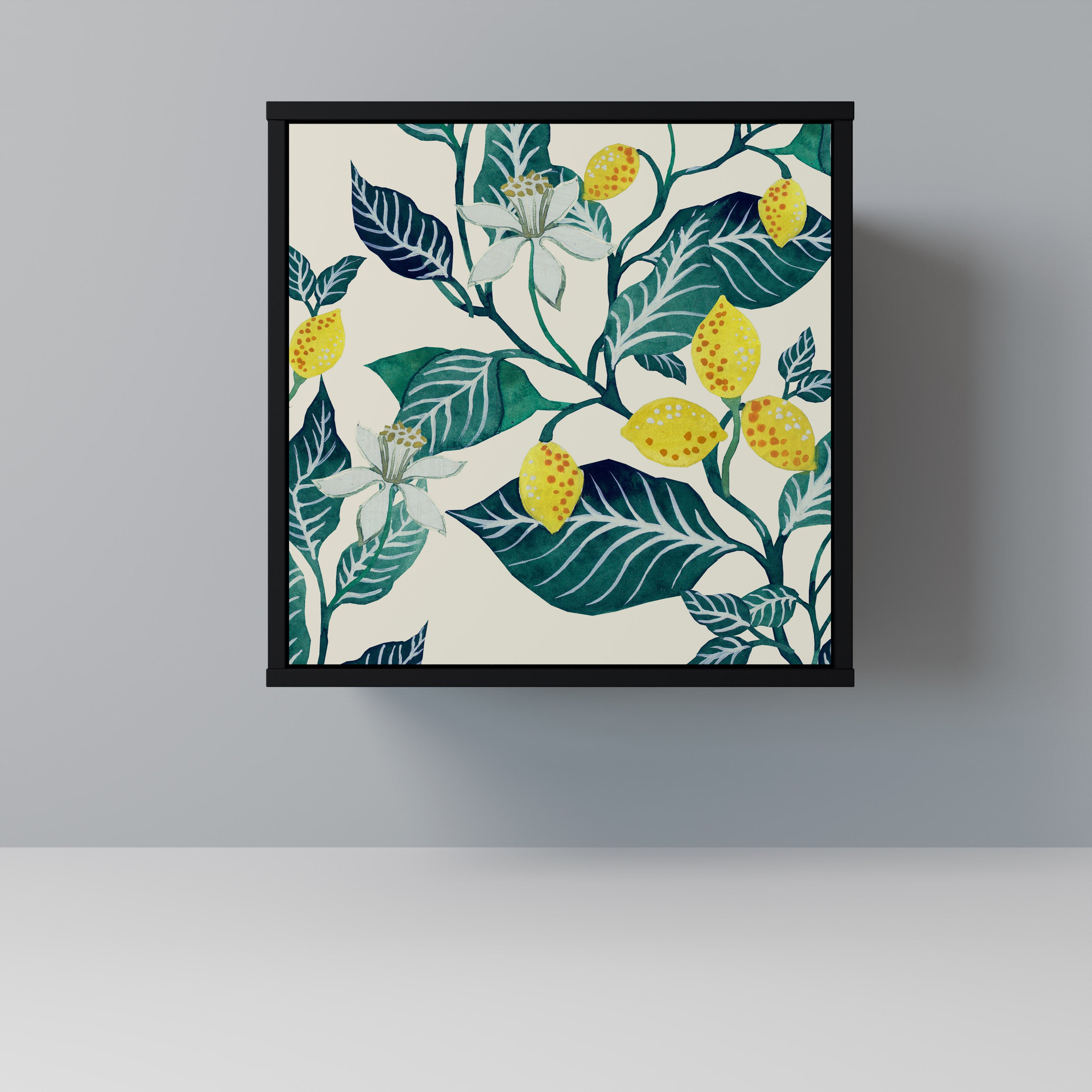 Aparador de una puerta LEMON TREE en acabado negro