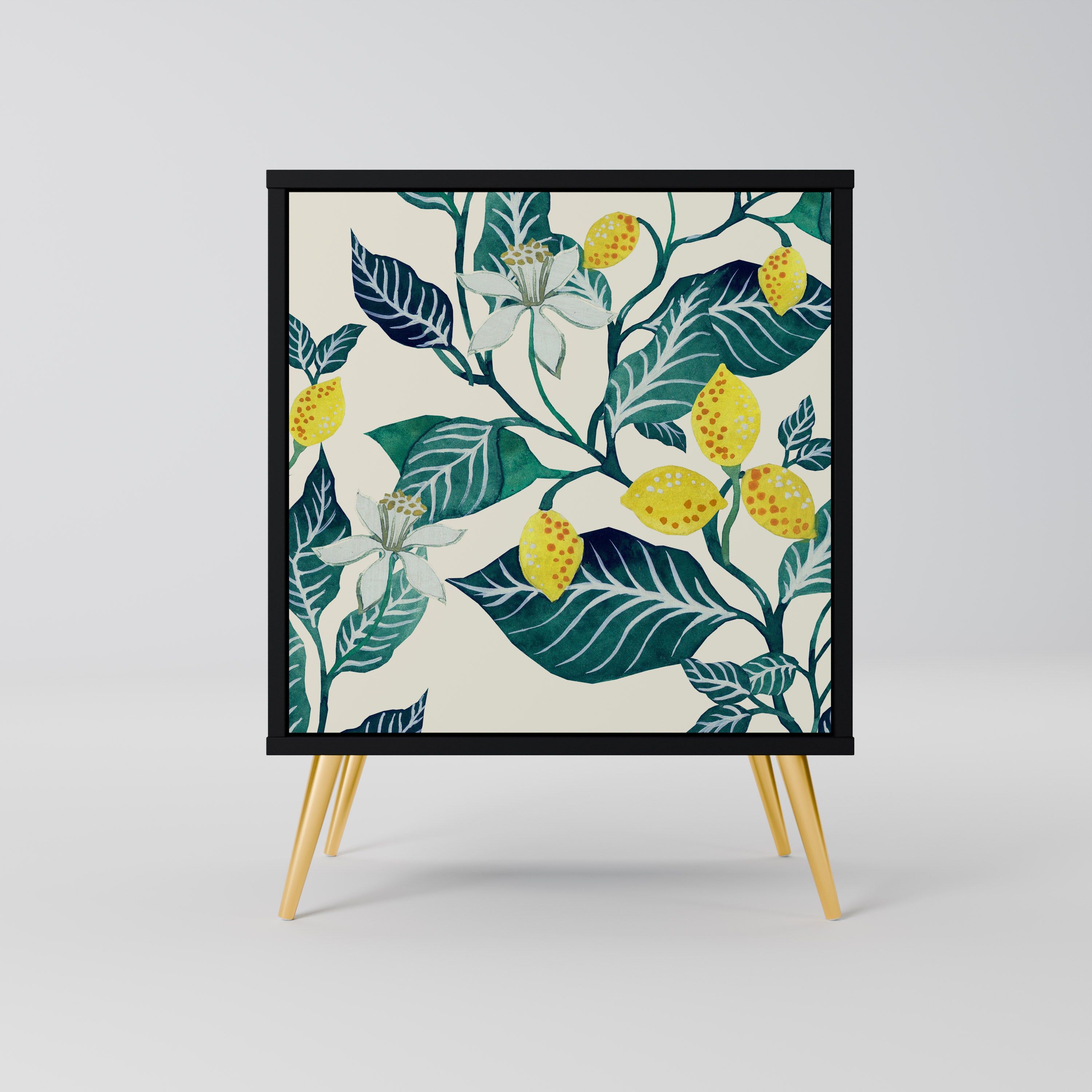 Aparador de una puerta LEMON TREE en acabado negro