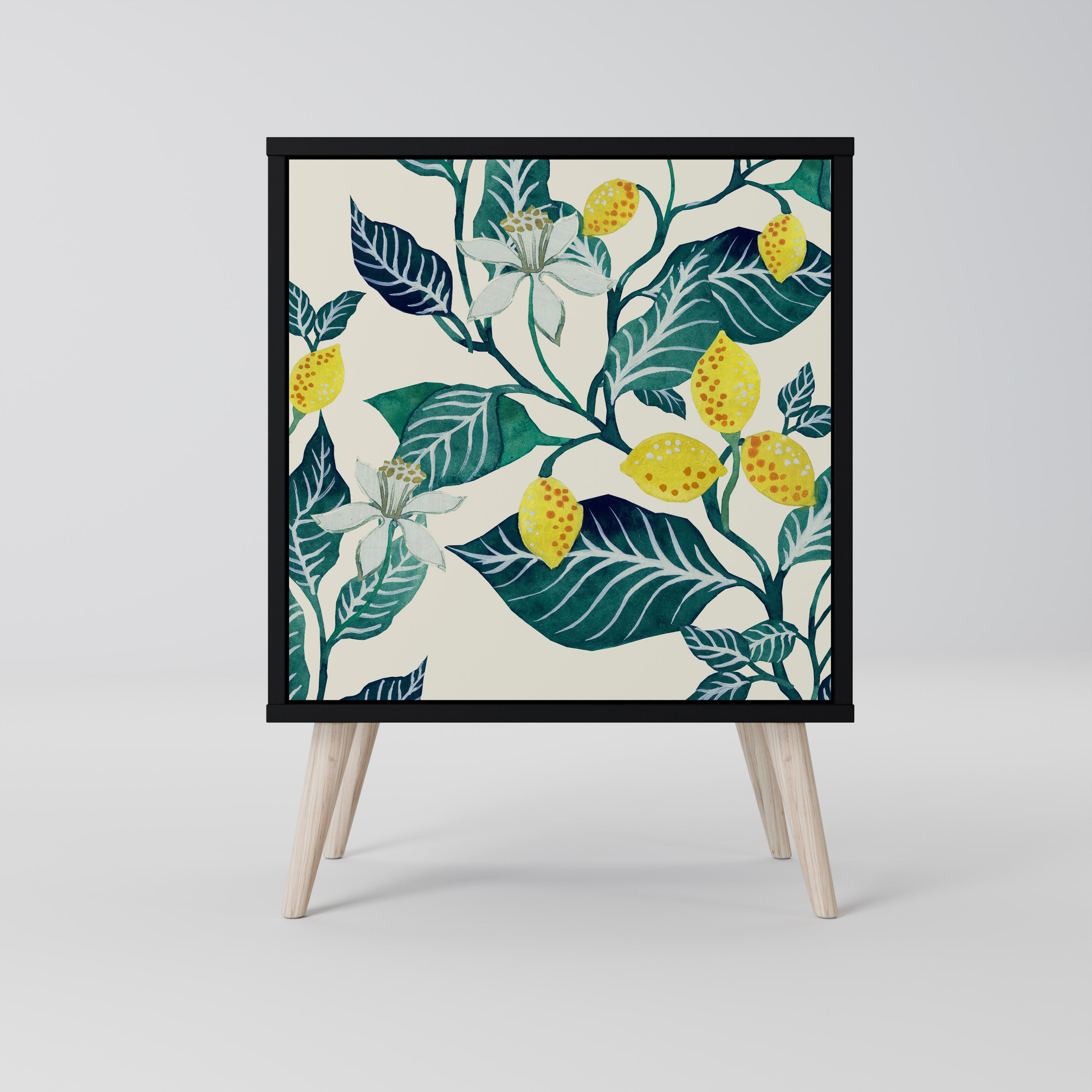 Aparador de una puerta LEMON TREE en acabado negro