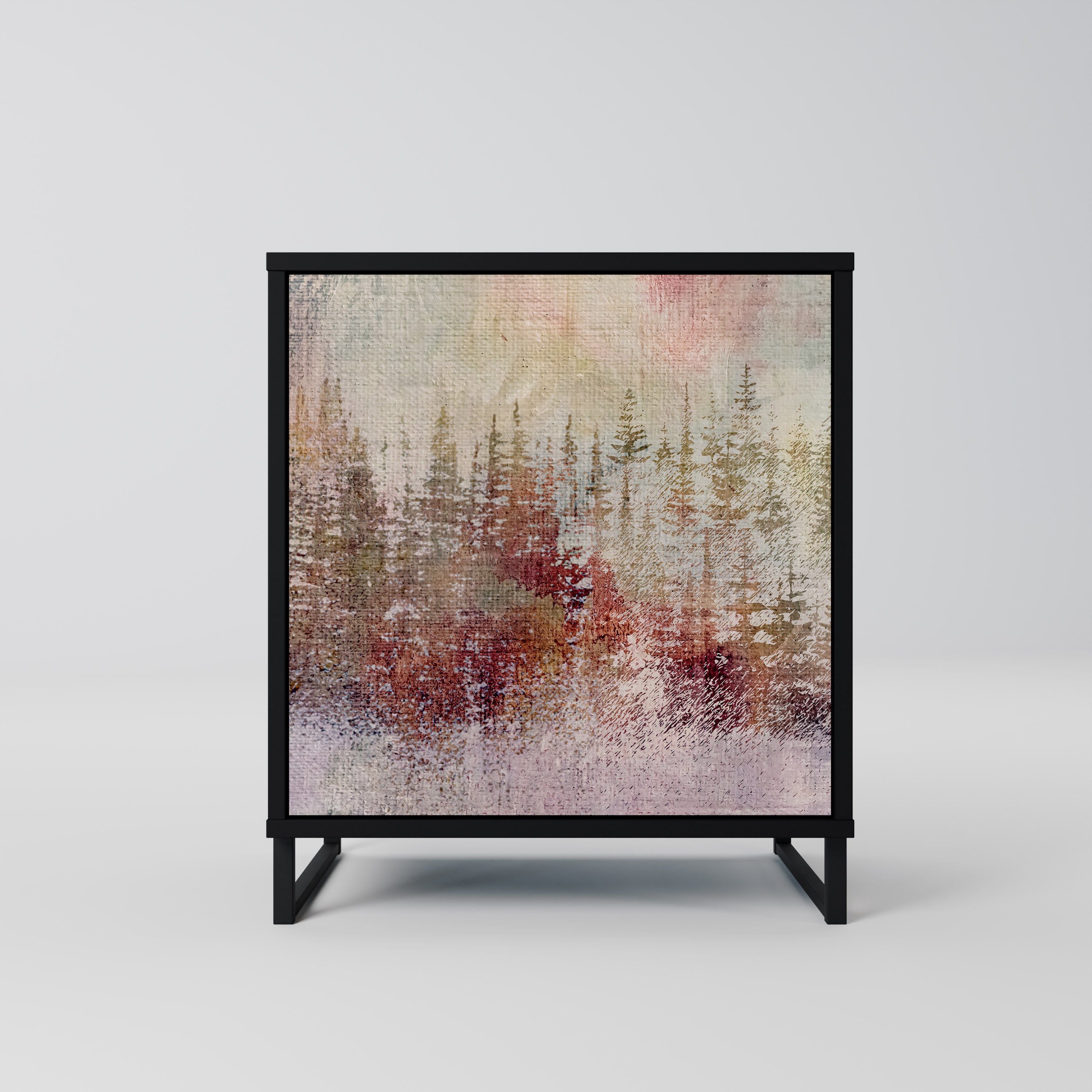 Aparador VEILED SUMMIT de 1 puerta en acabado negro