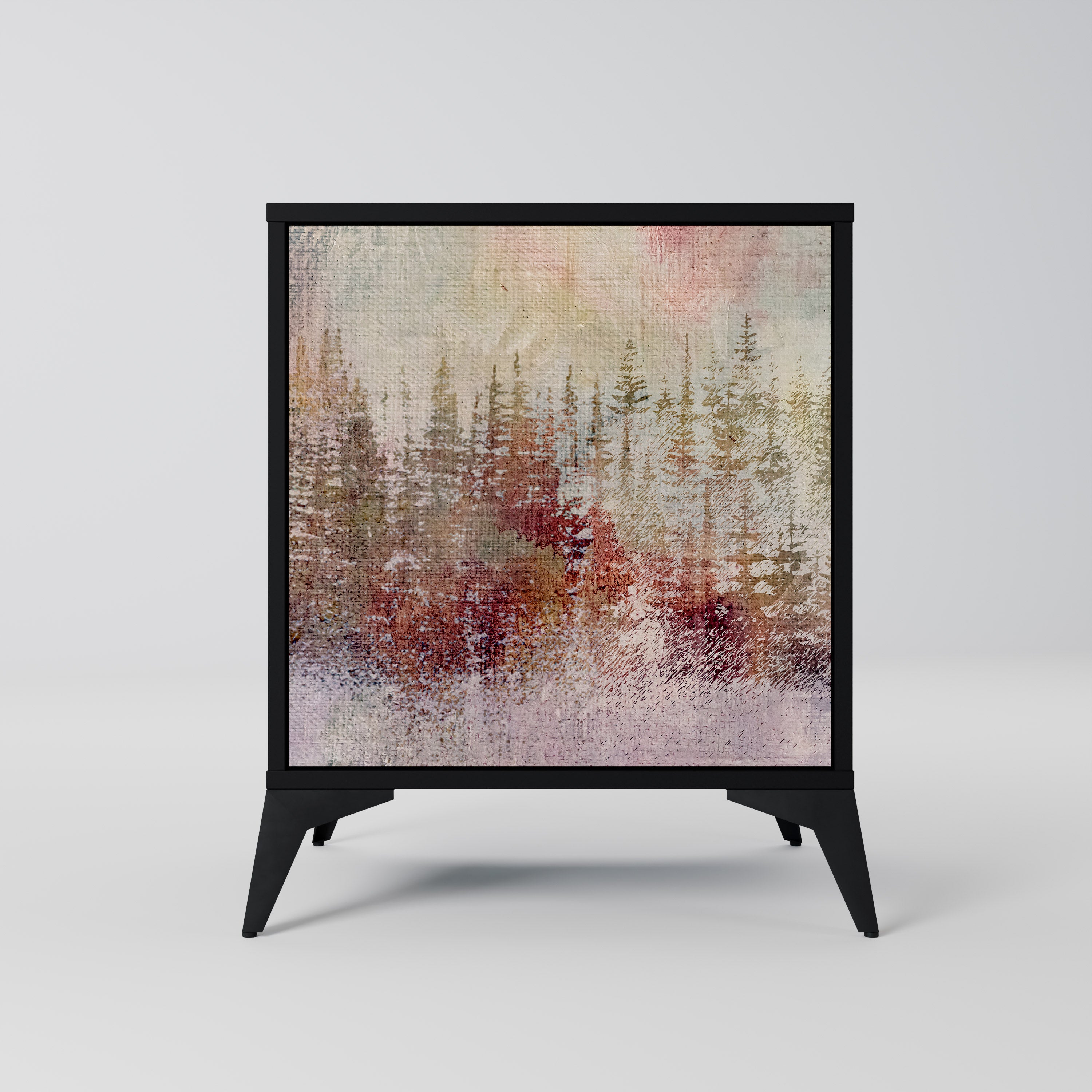 Aparador VEILED SUMMIT de 1 puerta en acabado negro