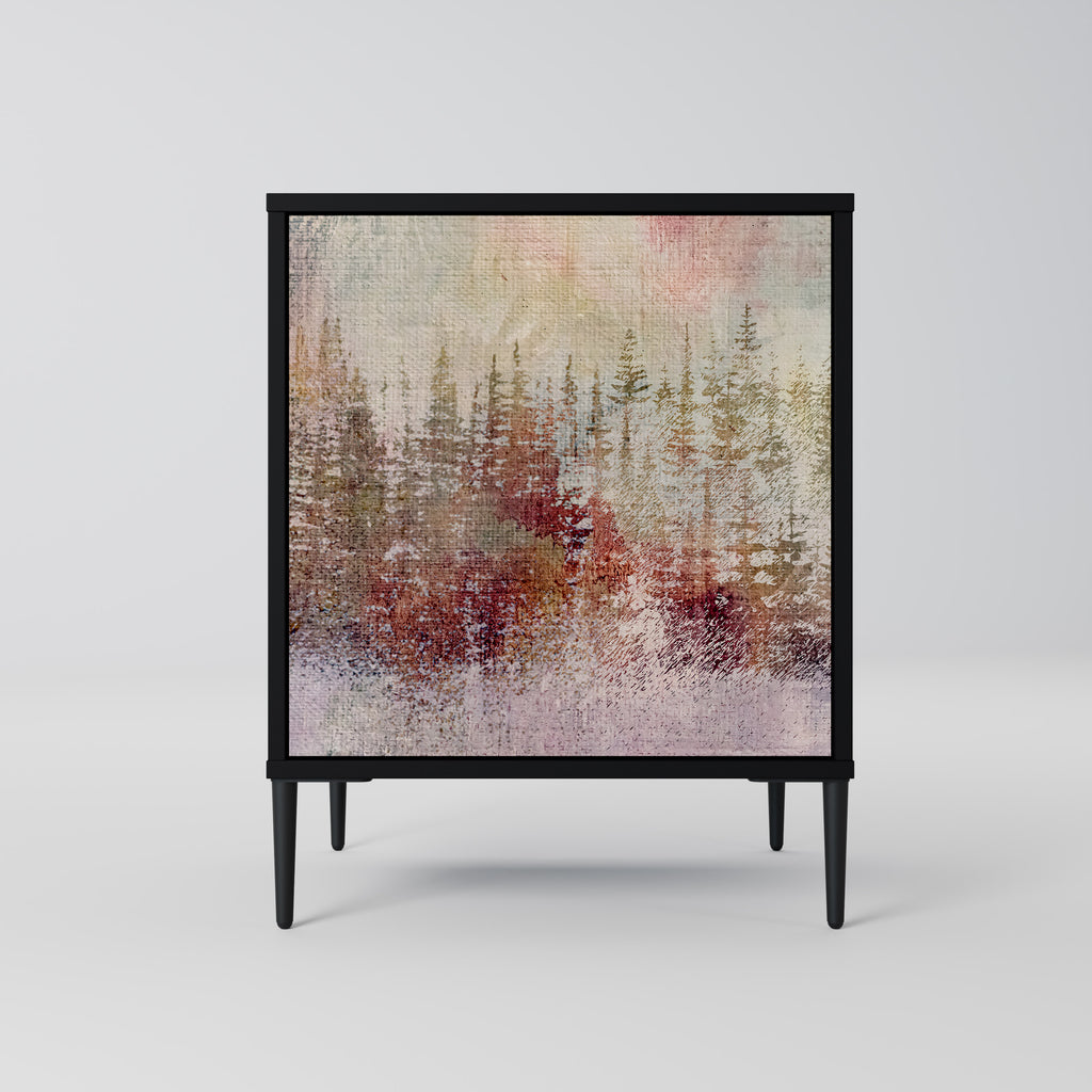 Aparador VEILED SUMMIT de 1 puerta en acabado negro