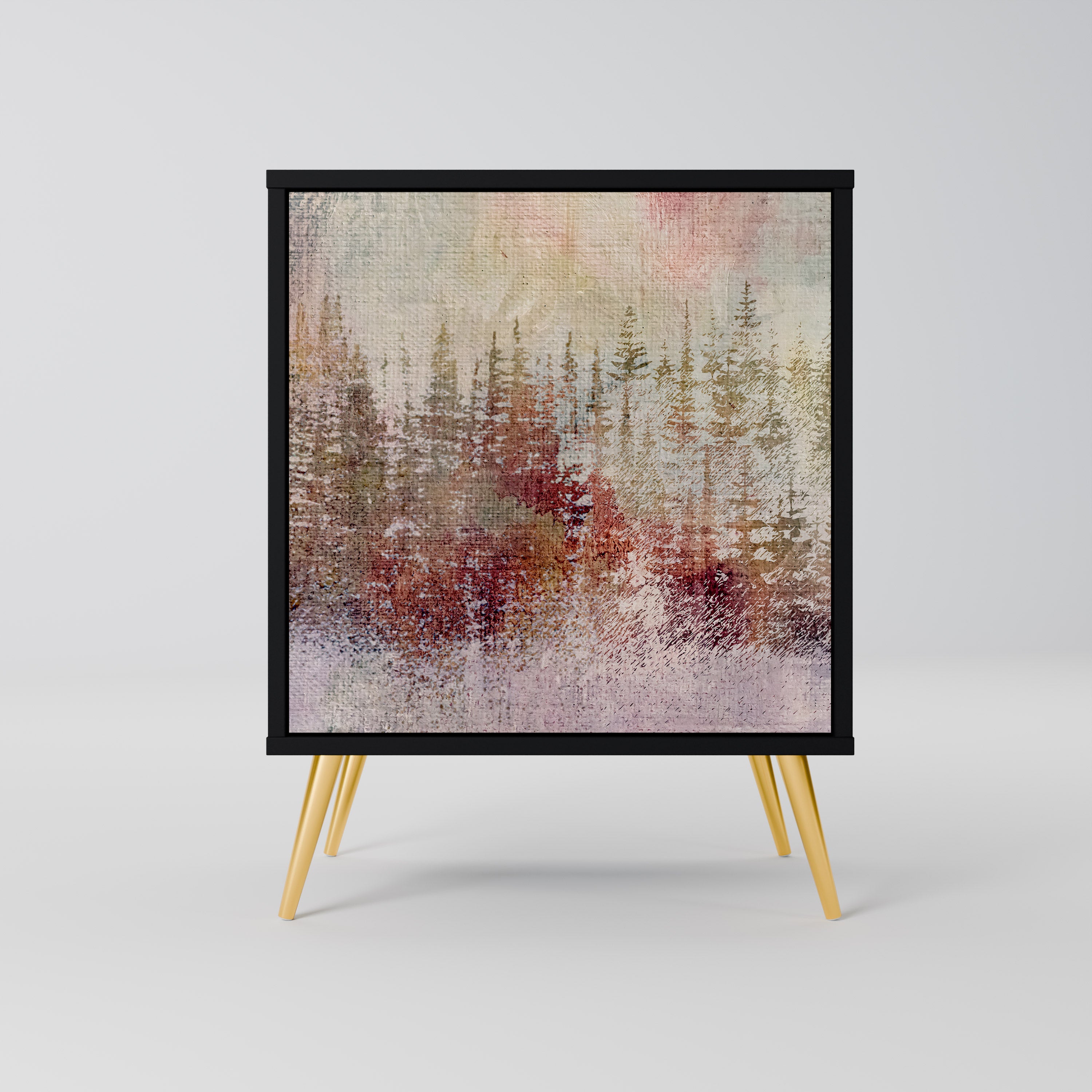 Aparador VEILED SUMMIT de 1 puerta en acabado negro