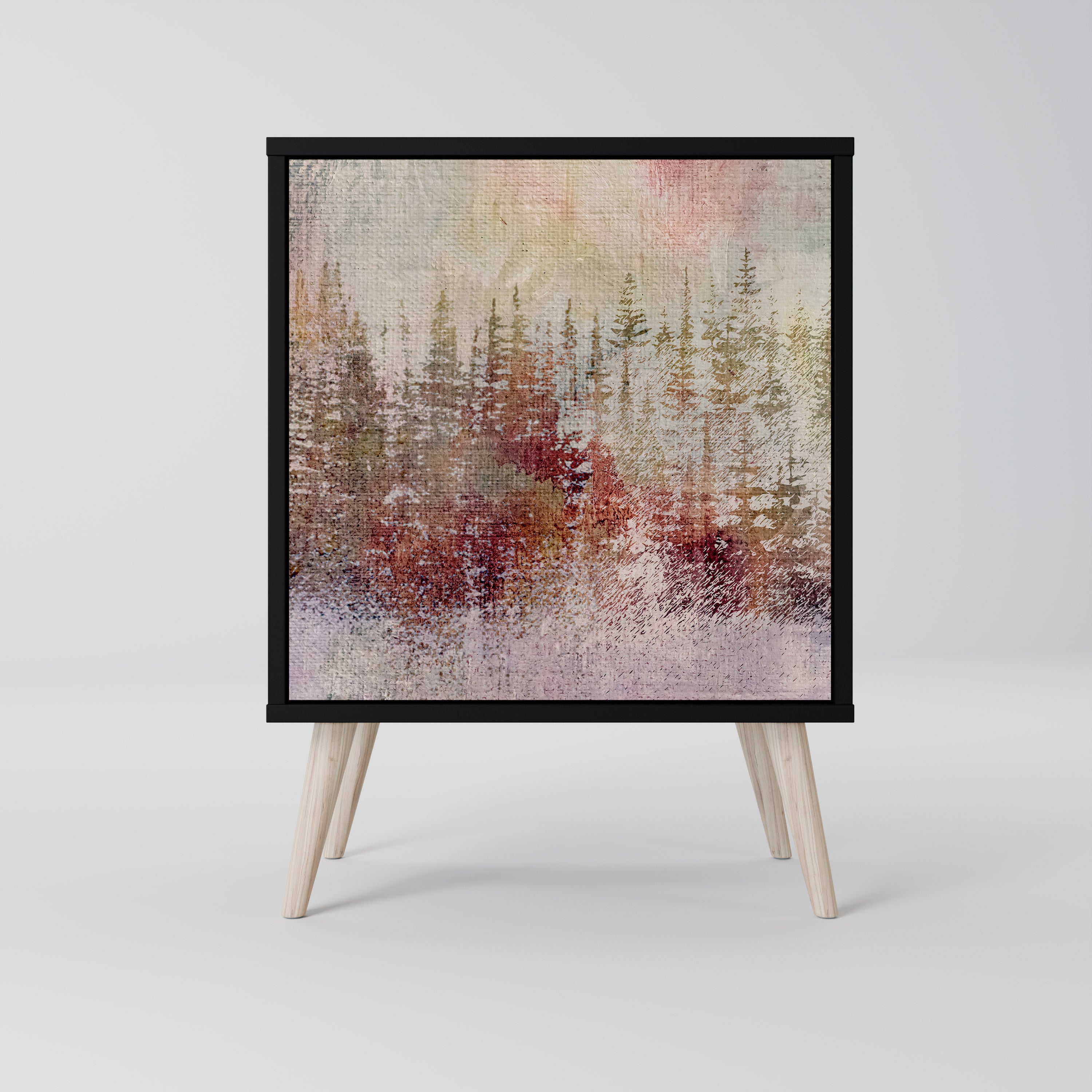 Aparador VEILED SUMMIT de 1 puerta en acabado negro