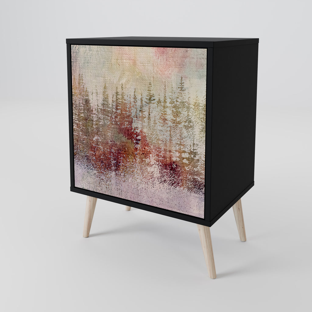 Aparador VEILED SUMMIT de 1 puerta en acabado negro