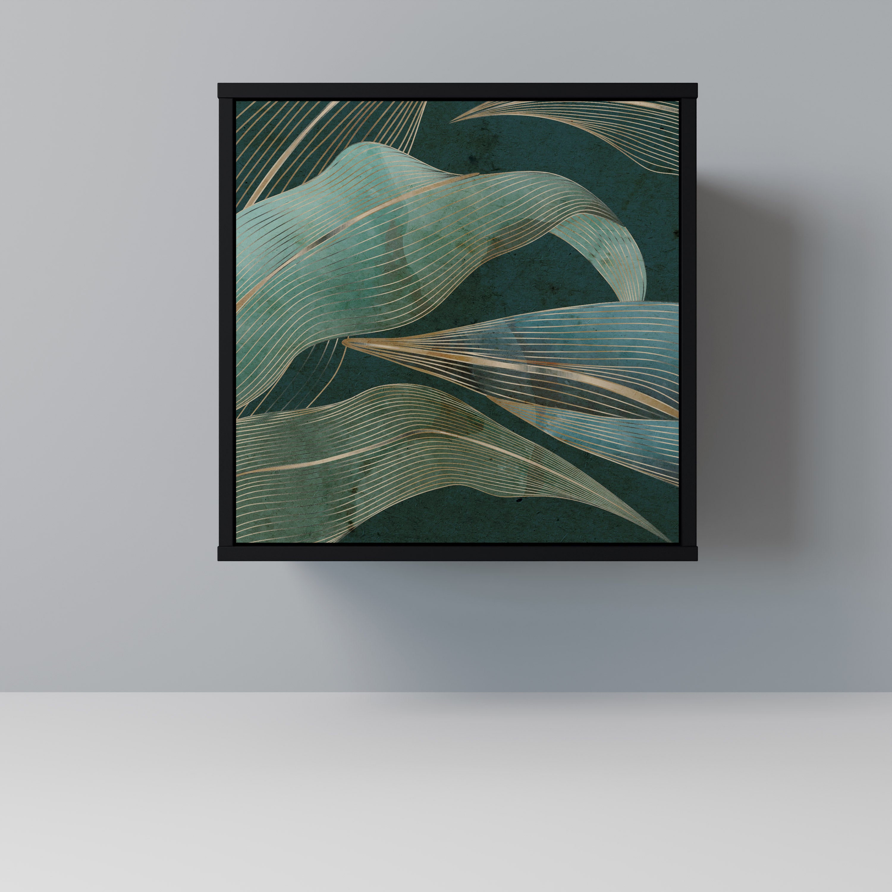 Aparador ROYAL GREEN de 1 puerta en acabado negro