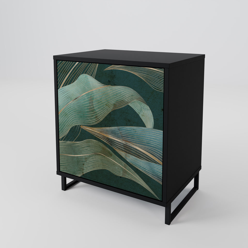 Aparador ROYAL GREEN de 1 puerta en acabado negro
