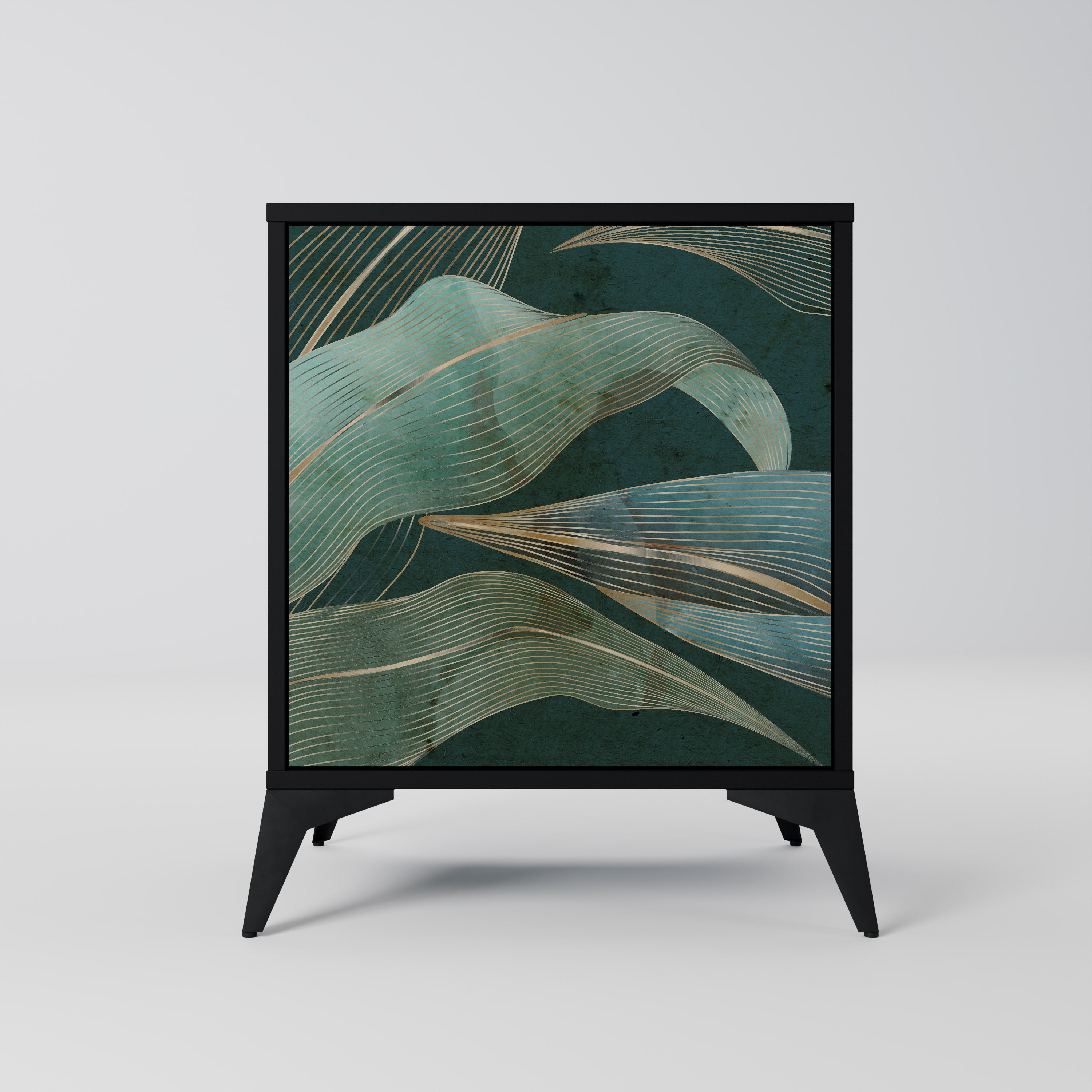 Aparador ROYAL GREEN de 1 puerta en acabado negro