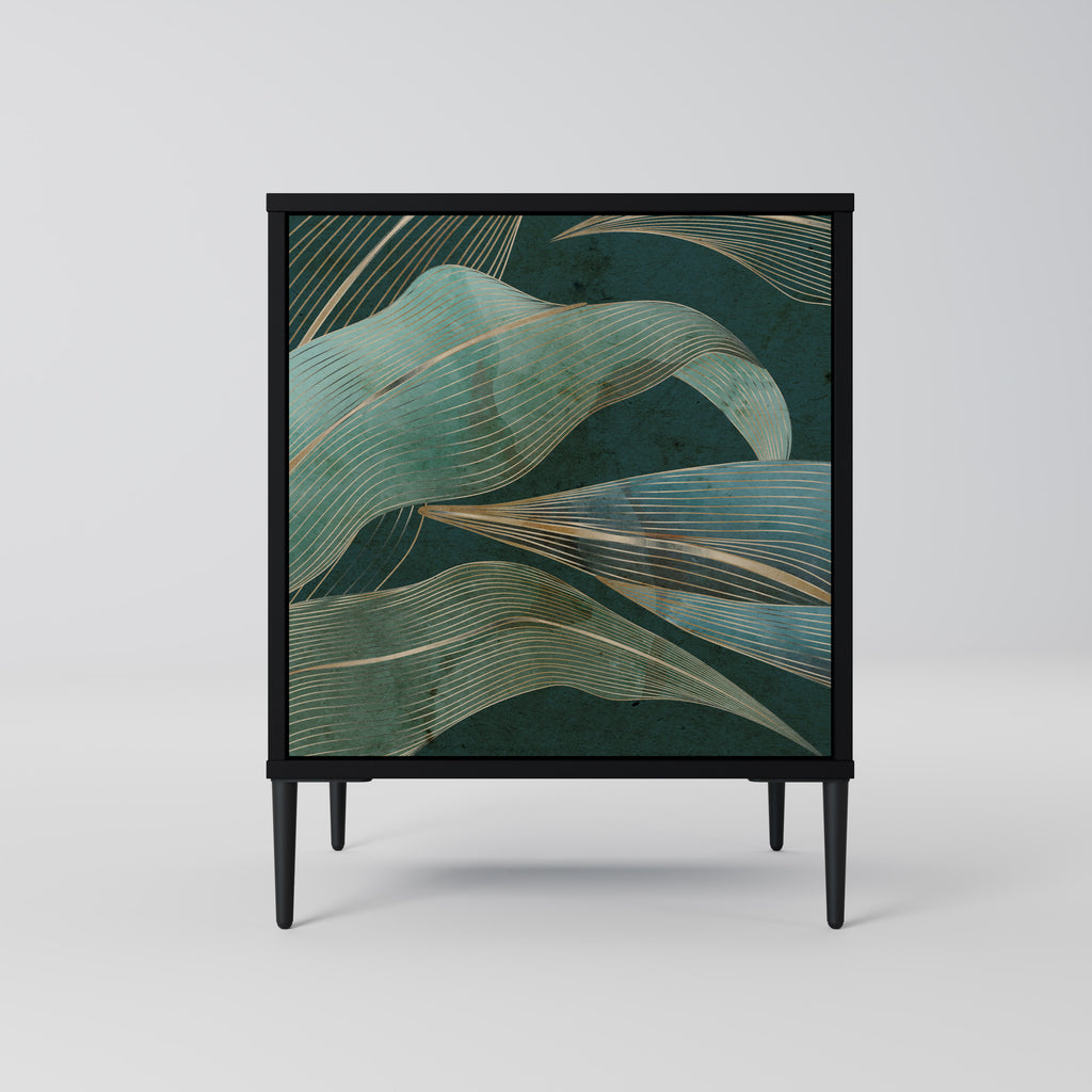 Aparador ROYAL GREEN de 1 puerta en acabado negro