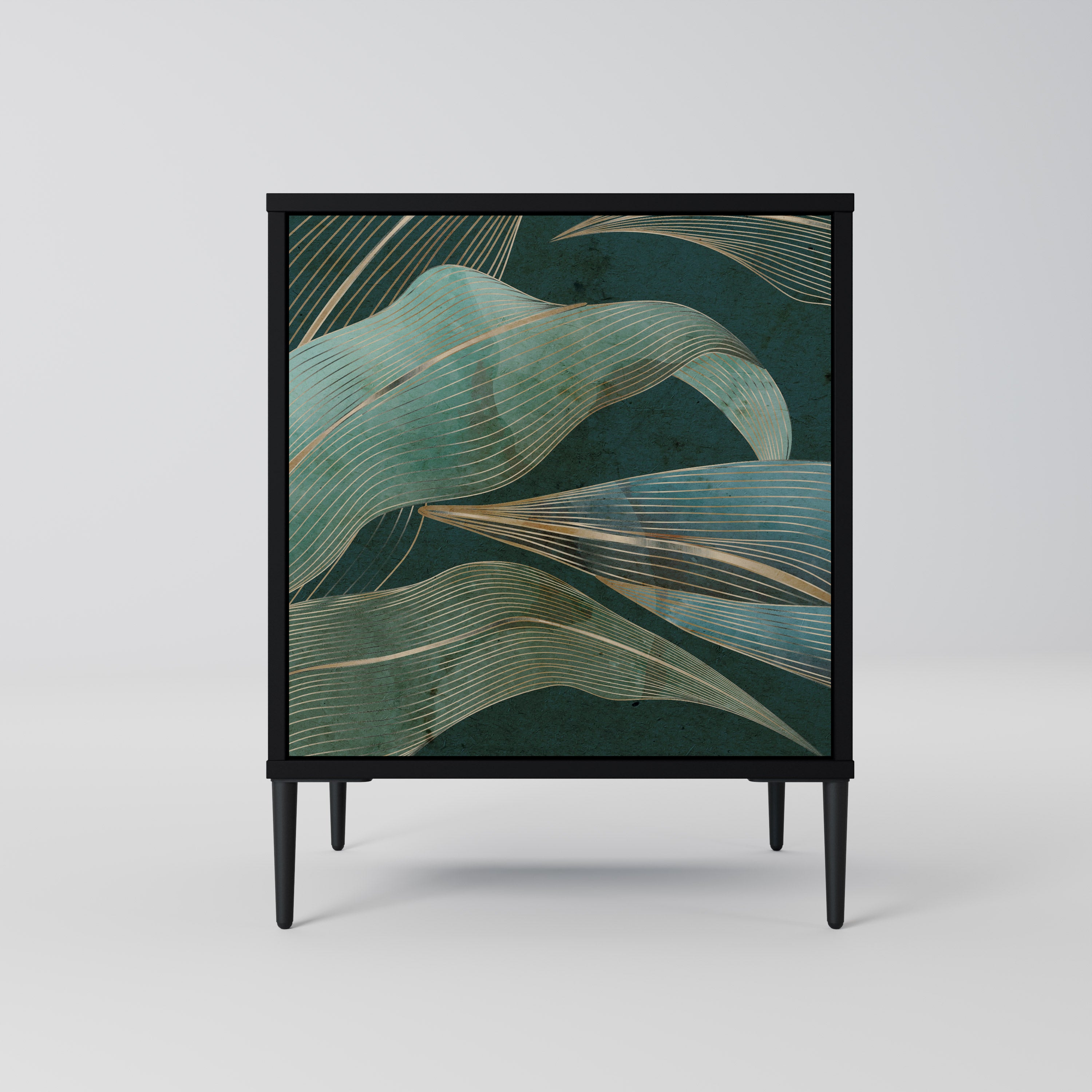 Aparador ROYAL GREEN de 1 puerta en acabado negro