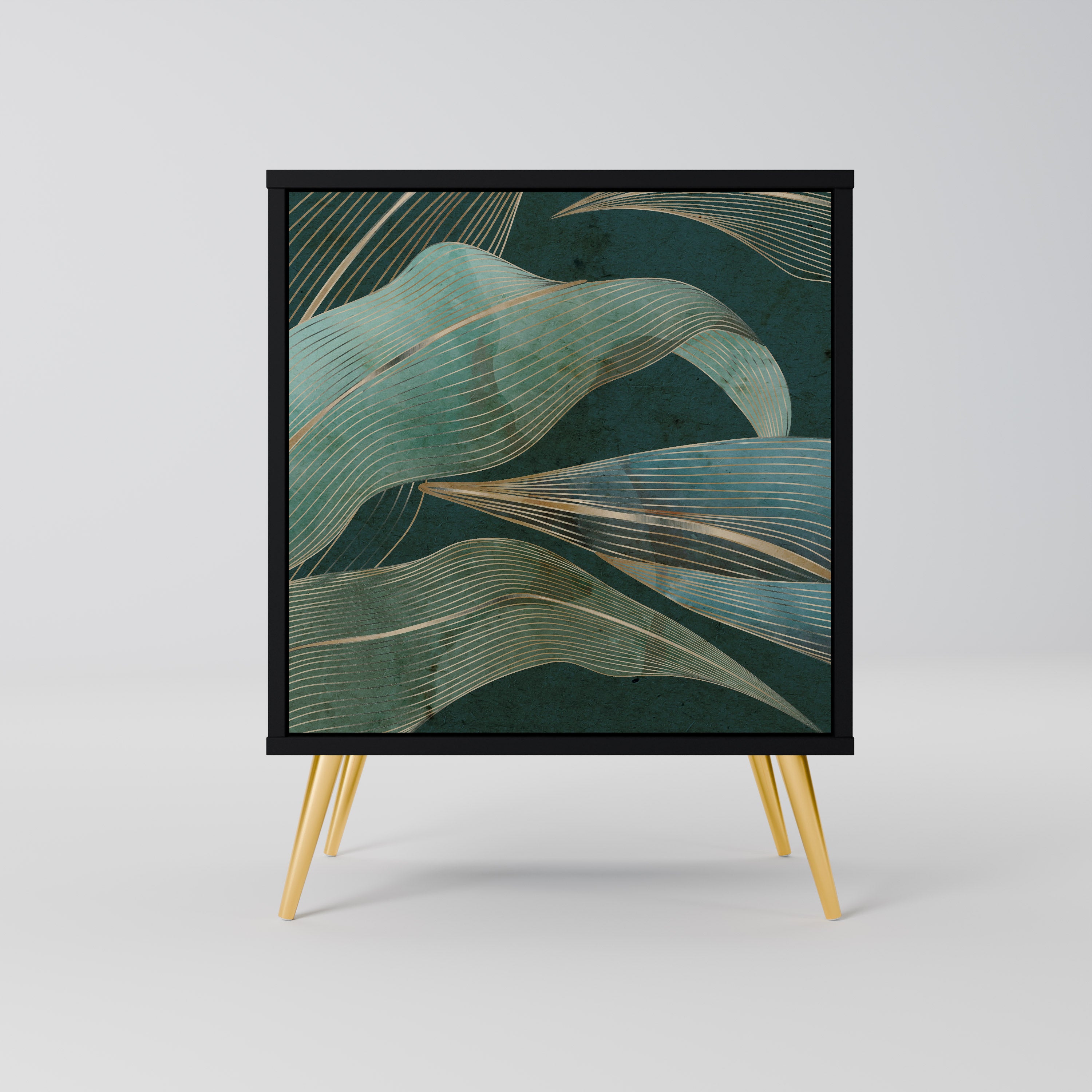 Aparador ROYAL GREEN de 1 puerta en acabado negro