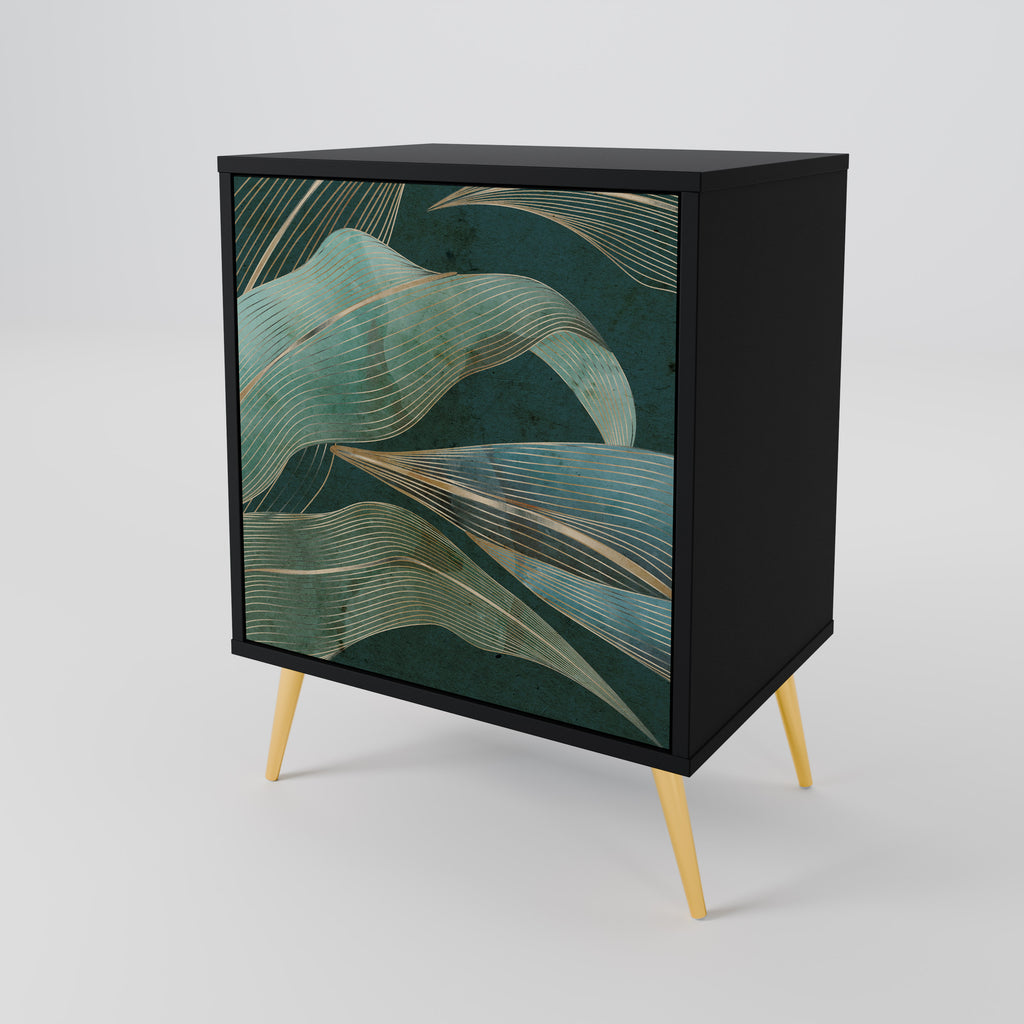 Aparador ROYAL GREEN de 1 puerta en acabado negro