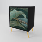 ROYAL GREEN Aparador de 1 Puerta en Acabado Negro