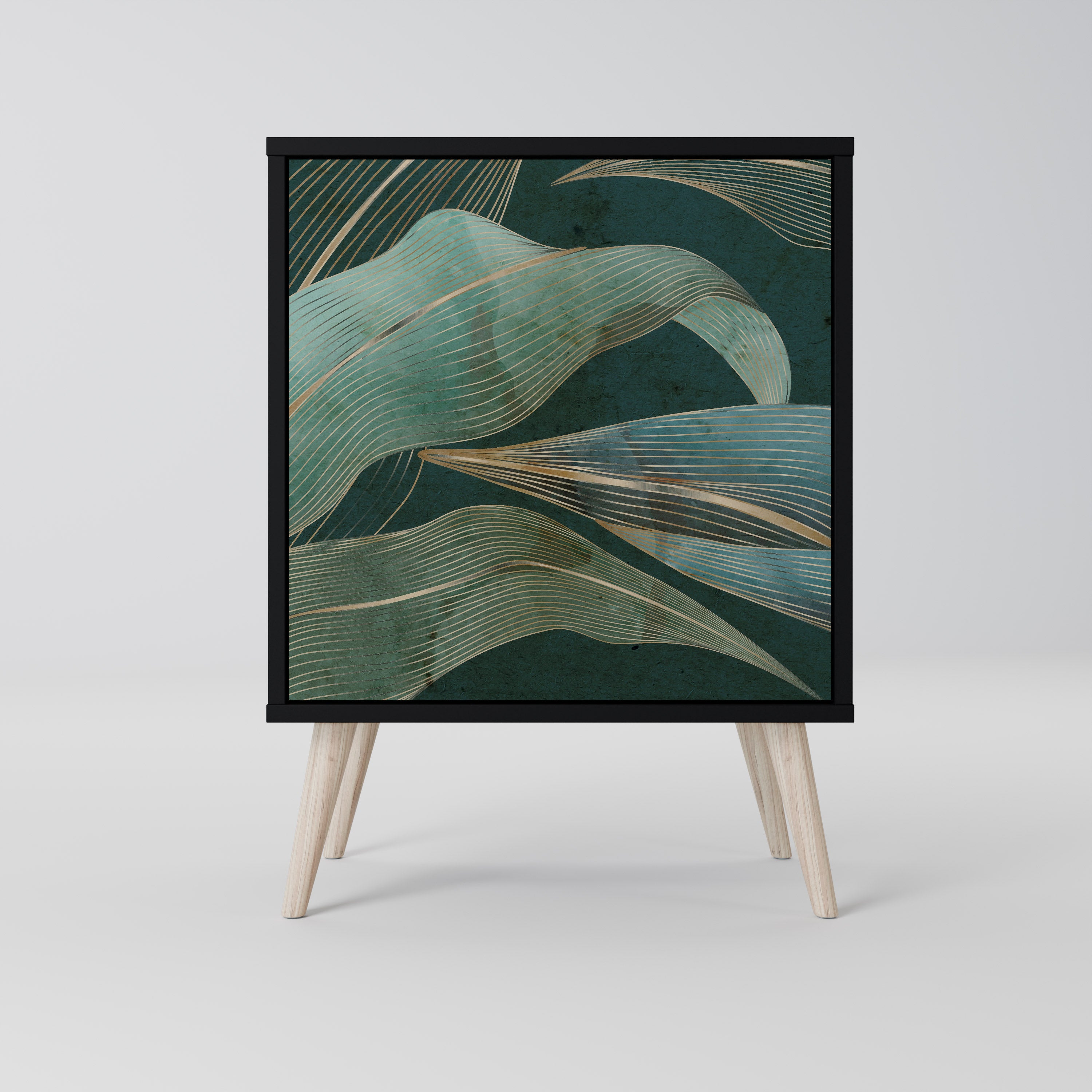 Aparador ROYAL GREEN de 1 puerta en acabado negro