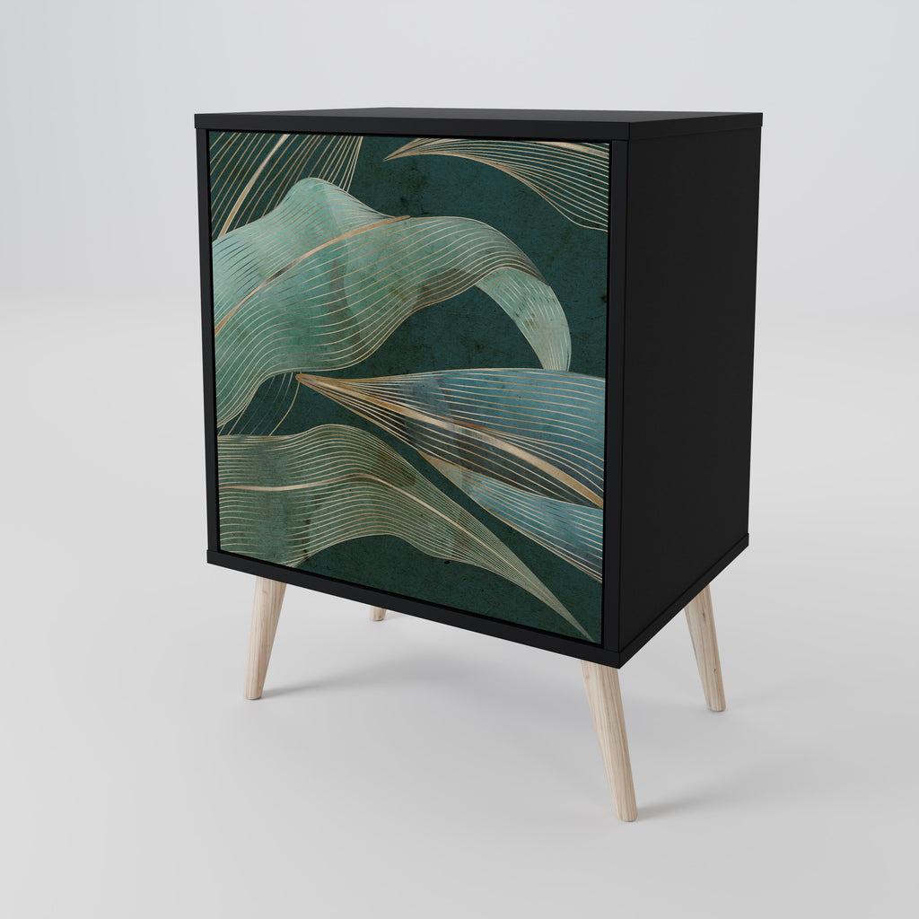 Aparador ROYAL GREEN de 1 puerta en acabado negro