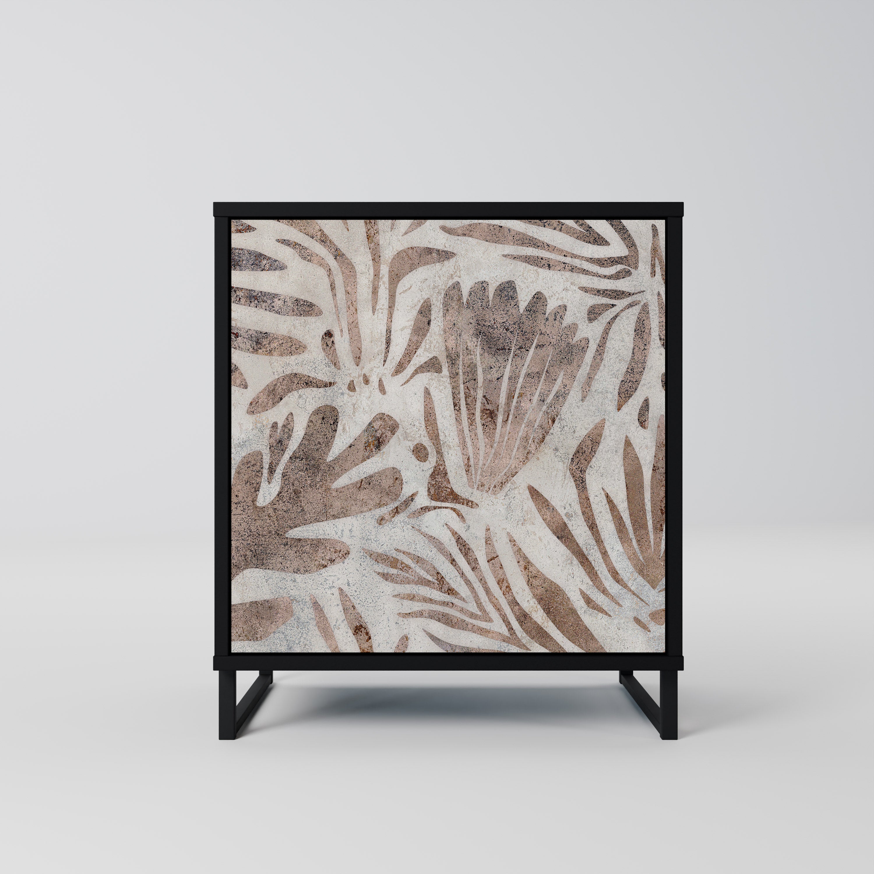 Aparador PASSING TIME de 1 puerta en acabado negro