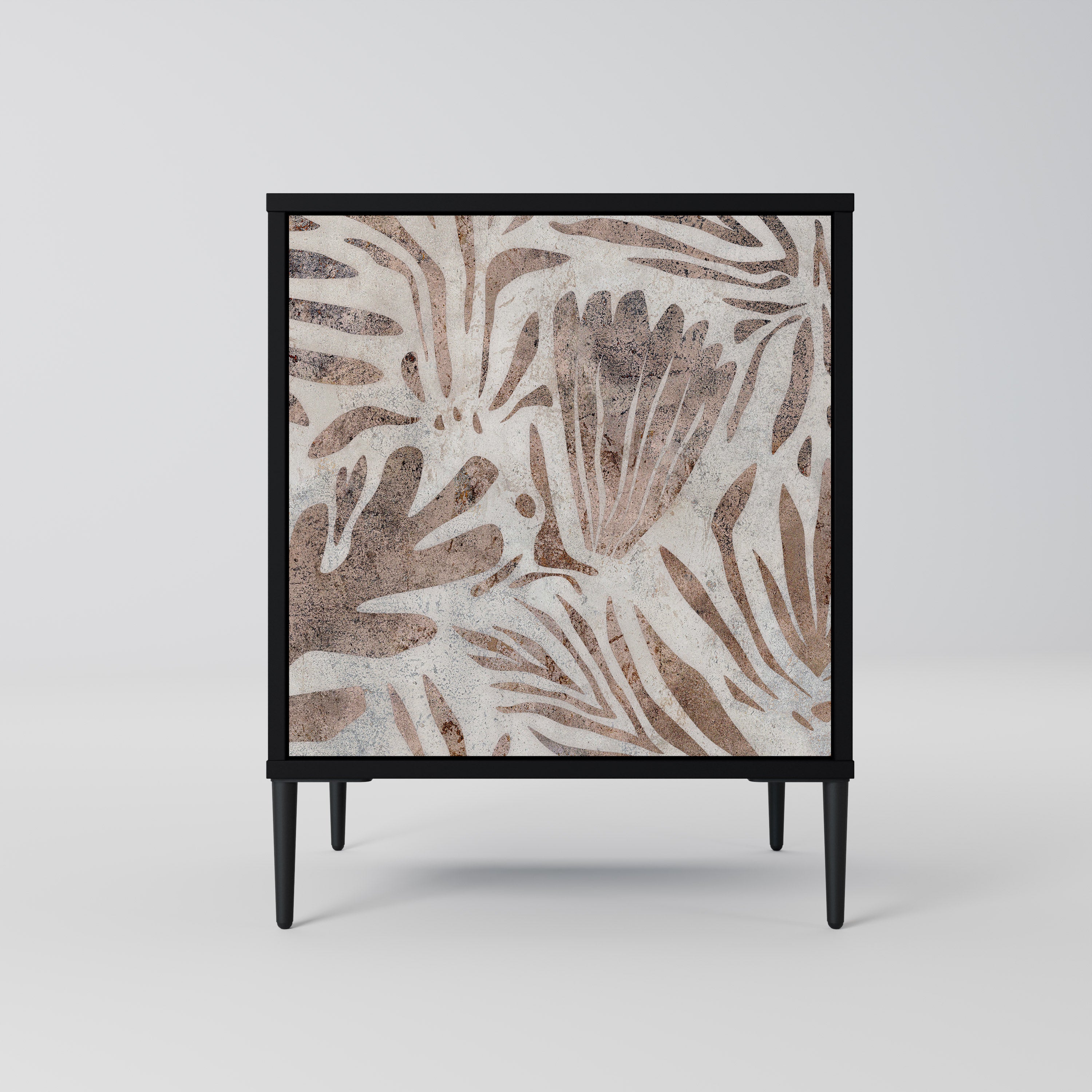 Aparador PASSING TIME de 1 puerta en acabado negro