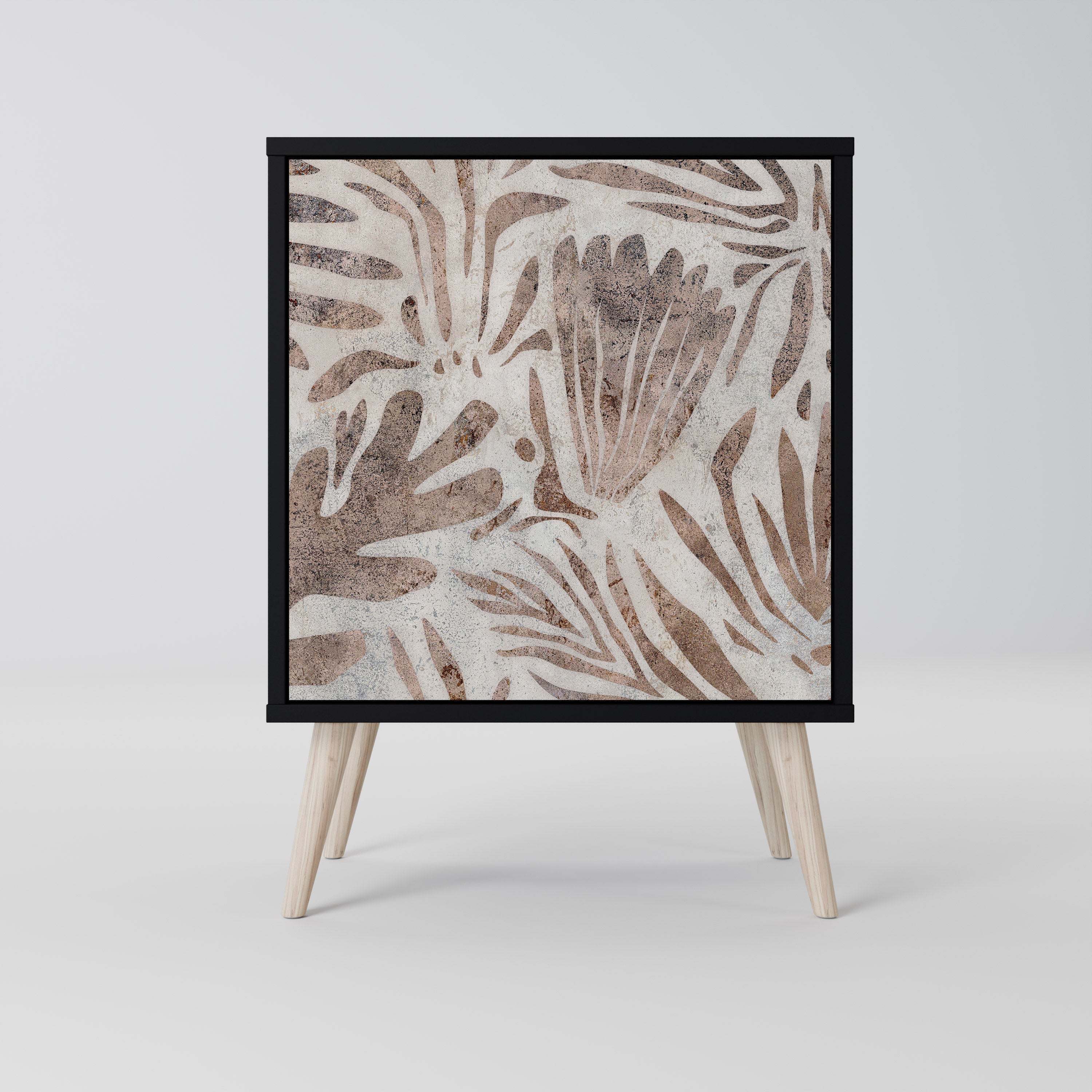 Aparador PASSING TIME de 1 puerta en acabado negro