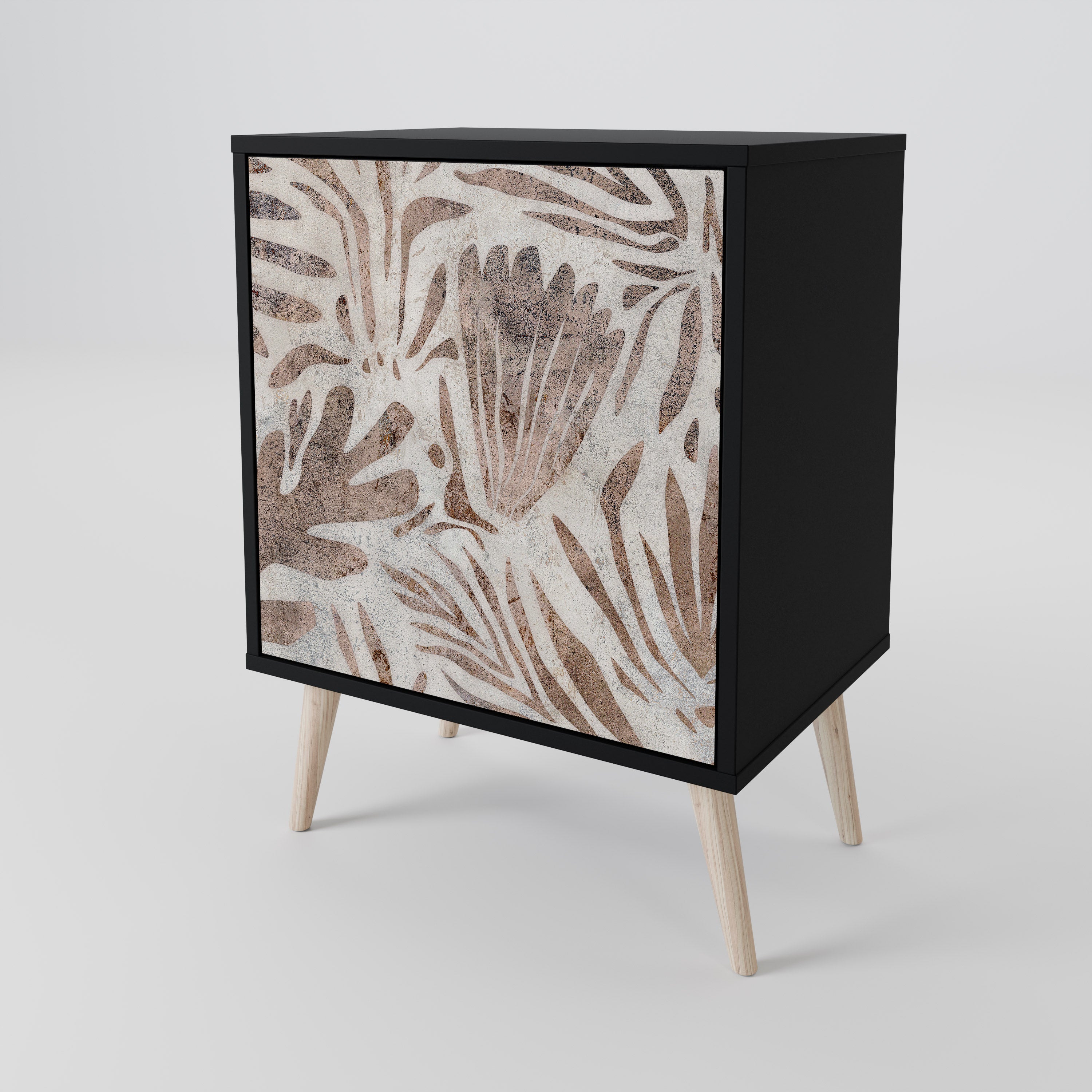 Aparador PASSING TIME de 1 puerta en acabado negro