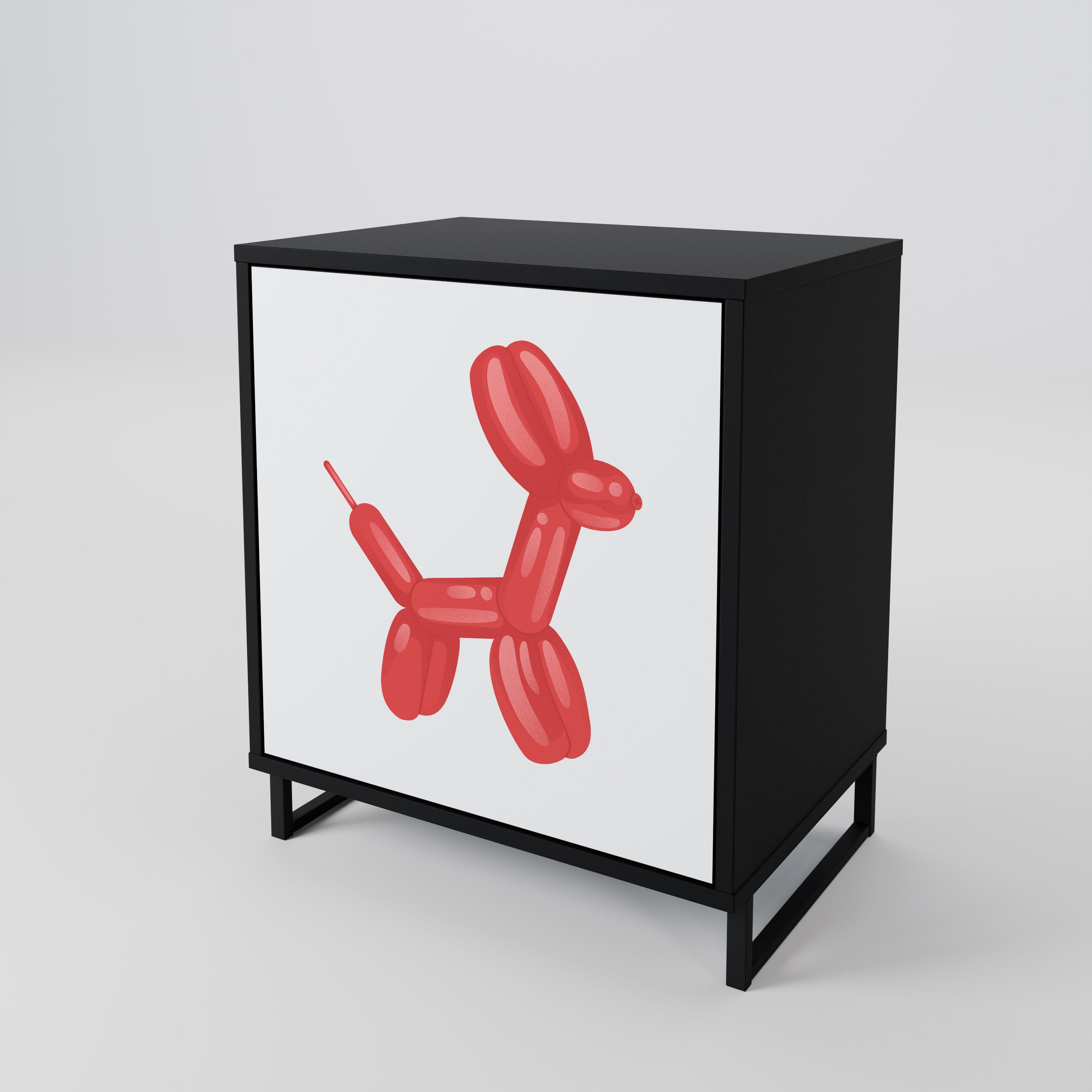 Aparador de 1 puerta CHILDHOOD MEMORY con acabado en negro