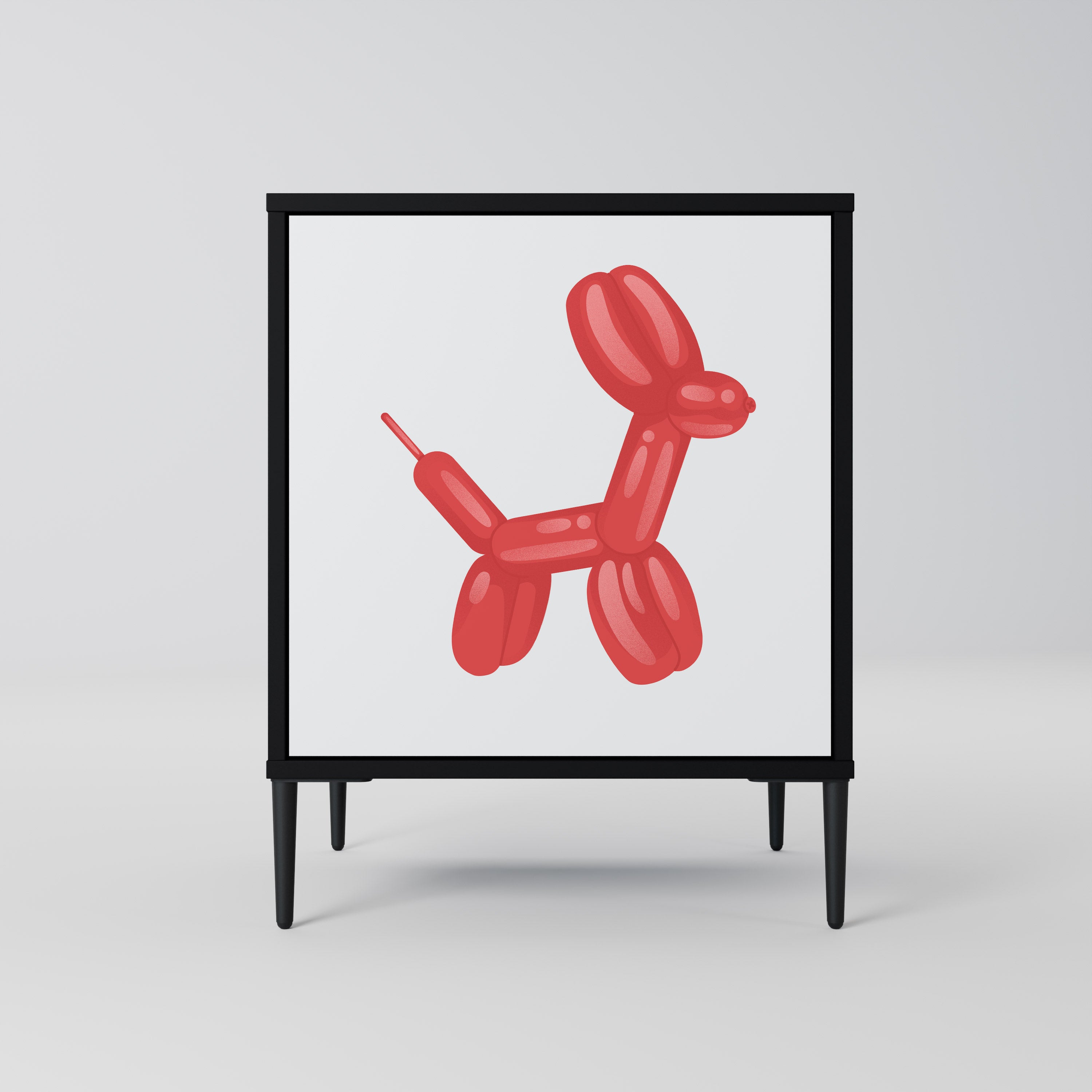 Aparador de 1 puerta CHILDHOOD MEMORY con acabado en negro