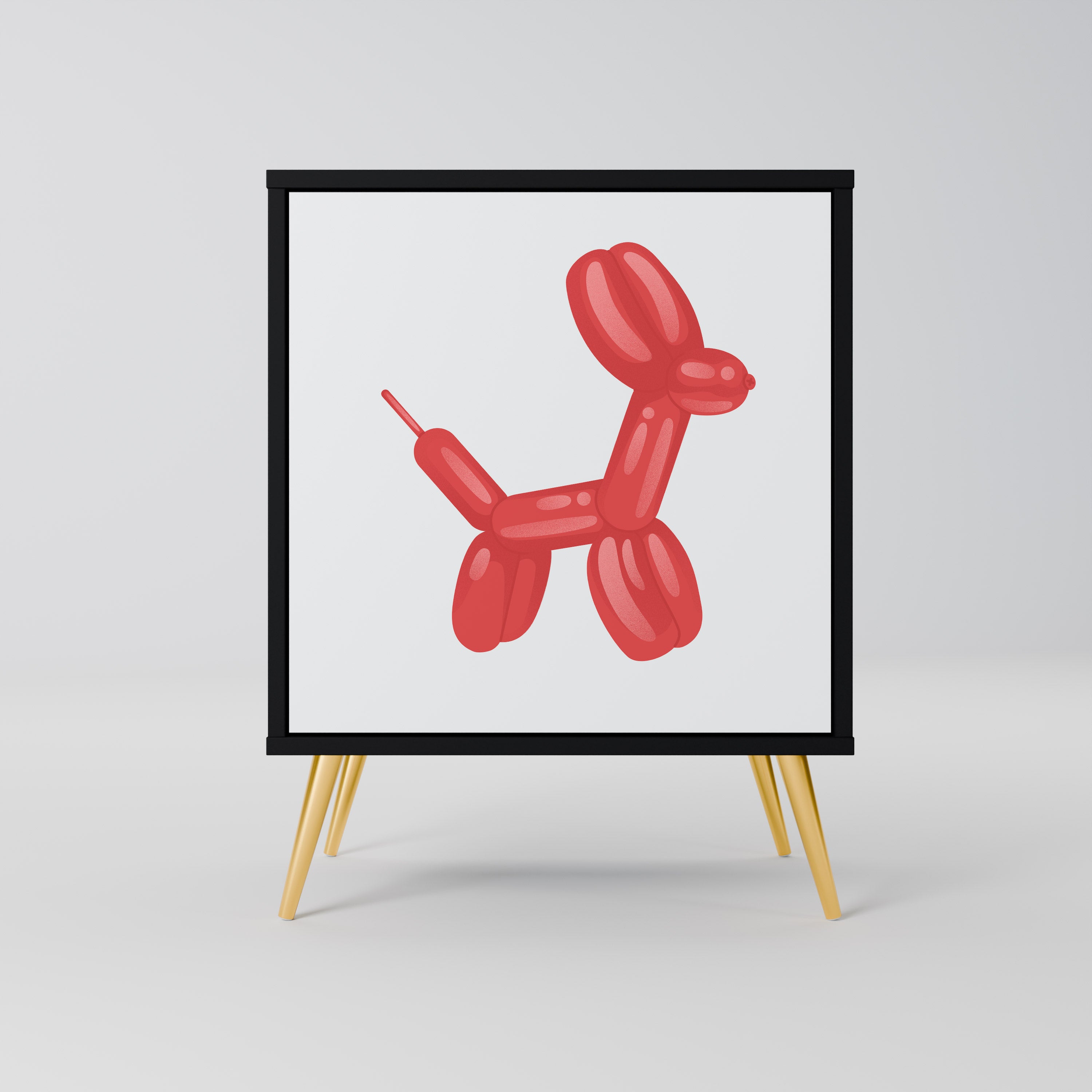 Aparador de 1 puerta CHILDHOOD MEMORY con acabado en negro