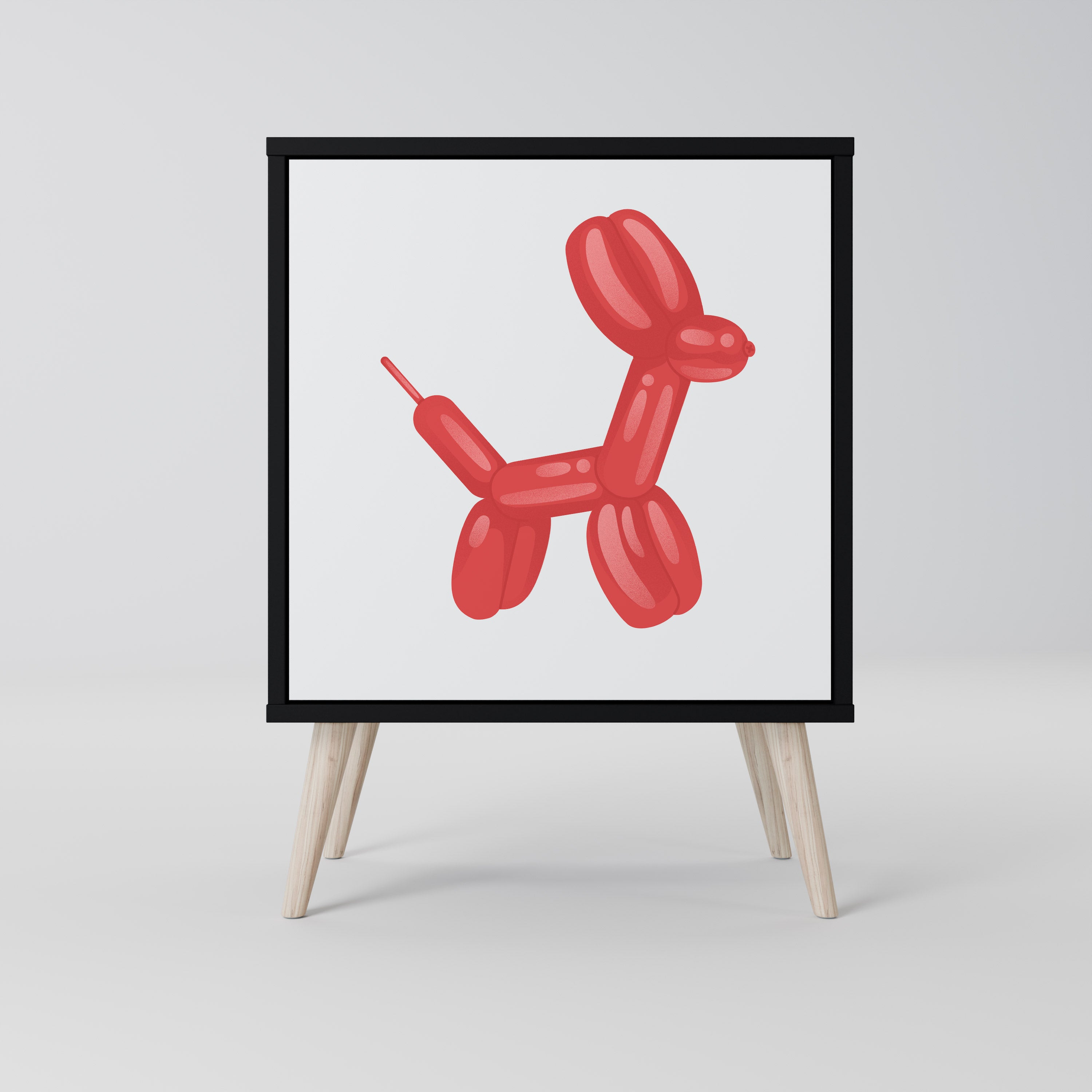 Aparador de 1 puerta CHILDHOOD MEMORY con acabado en negro