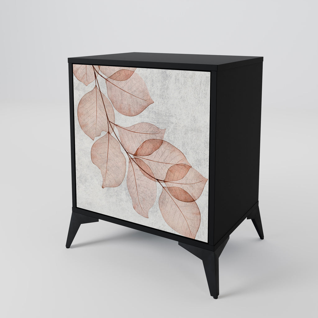 AUTUMN FRAGILITY 1-Door Sideboard in Black Finish