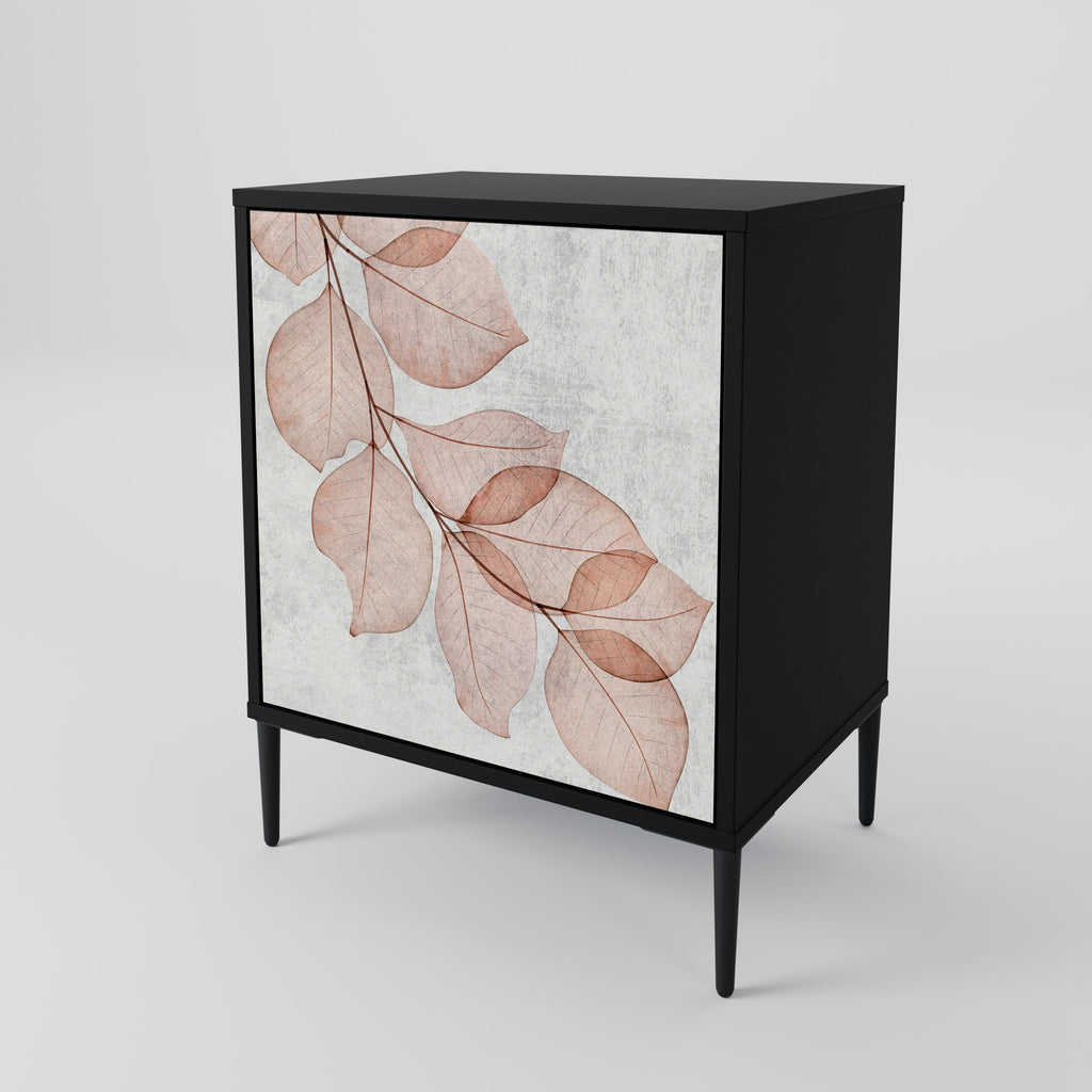 AUTUMN FRAGILITY 1-Door Sideboard in Black Finish