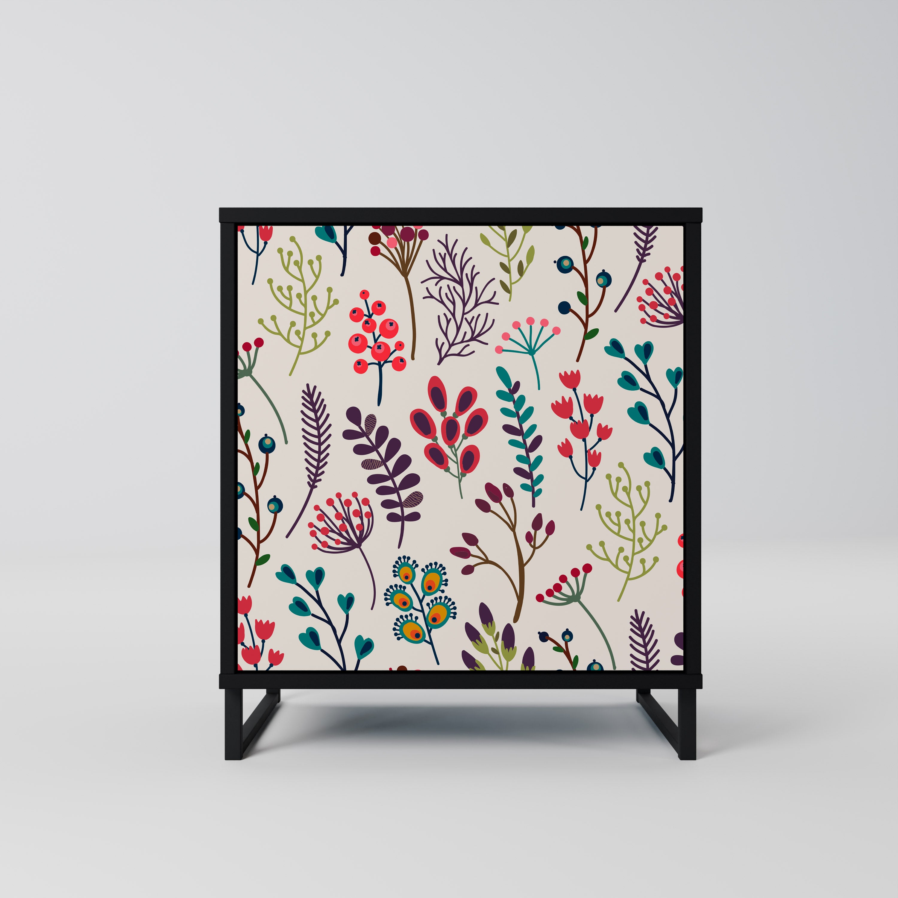 AUTUMN SUNDRIES 1-Door Sideboard in Black Finish