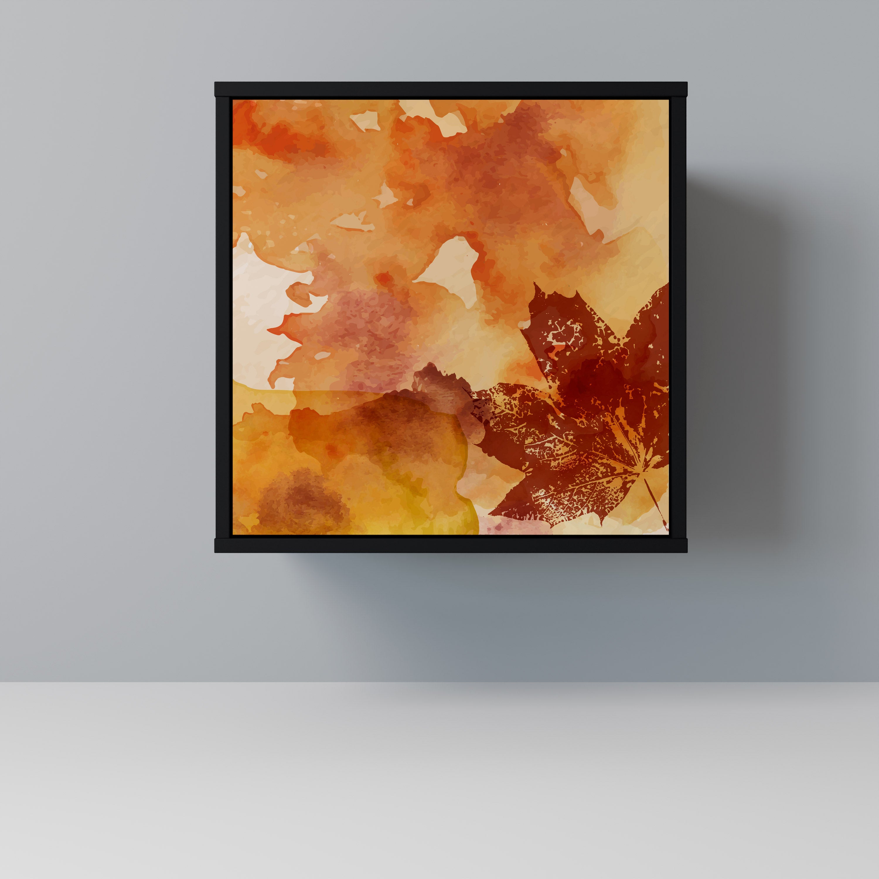 TRACES OF AUTUMN Aparador de 1 puerta en acabado negro