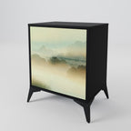 MORNING BY THE LAKE 1-Door Sideboard in Black Finish