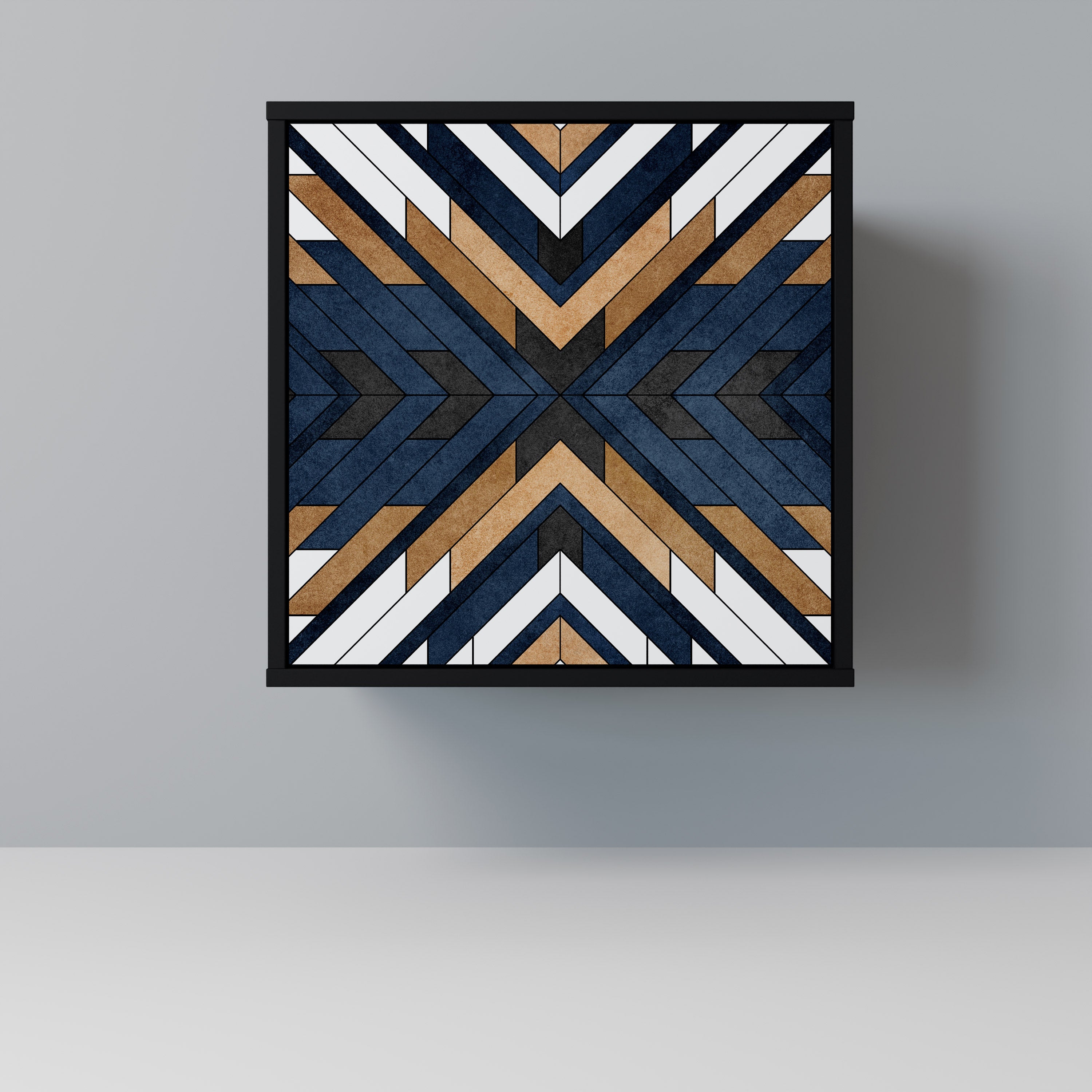 Aparador ARTFUL GEOMETRY de 1 puerta en acabado negro